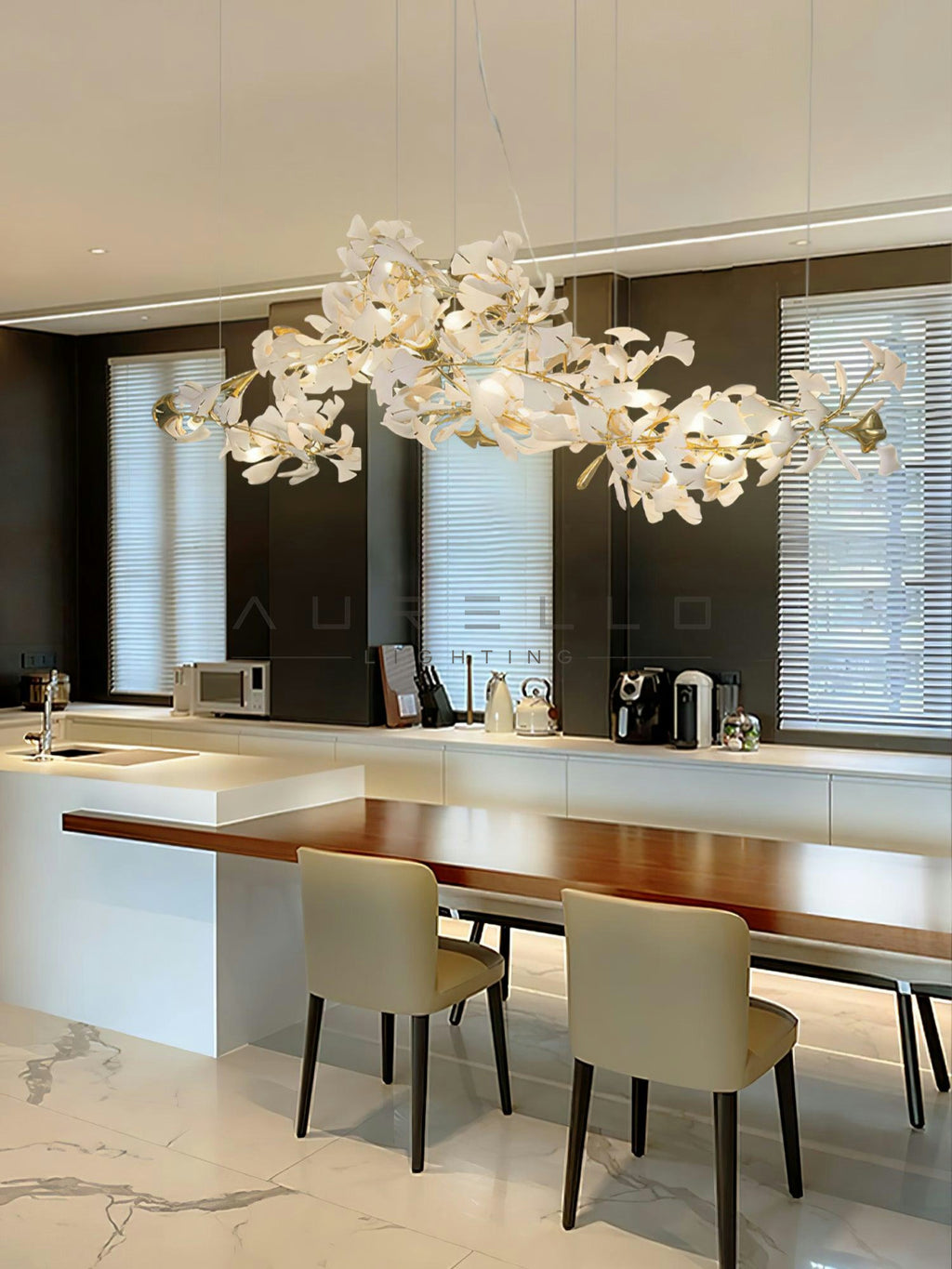 Horizon Bloom Gingko Chandelier