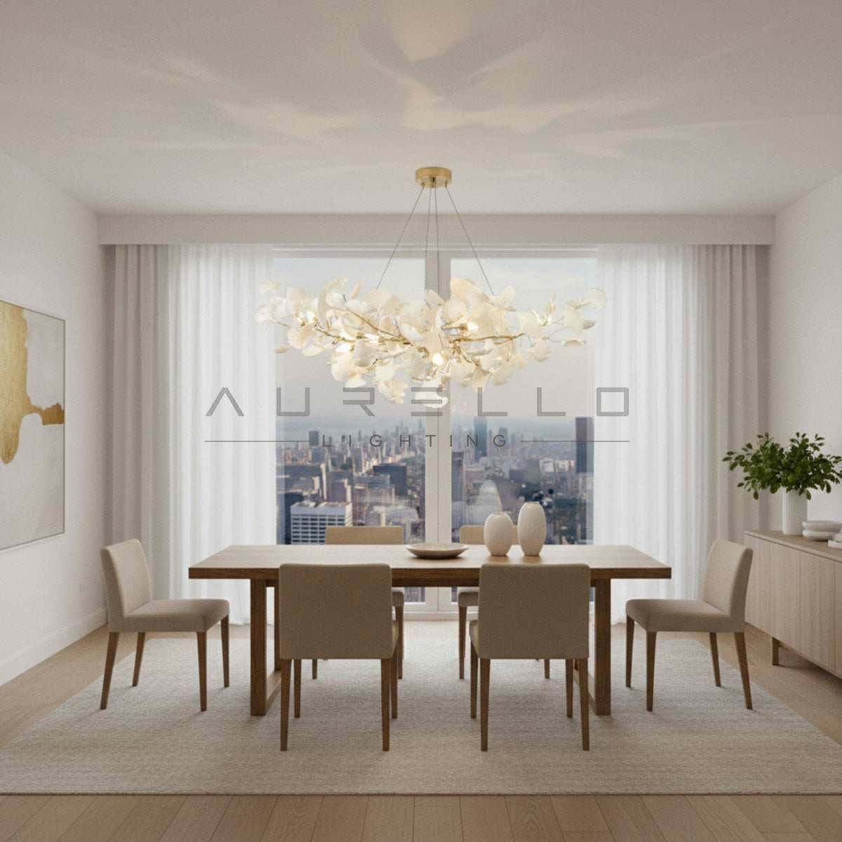 Horizon Bloom Gingko Chandelier