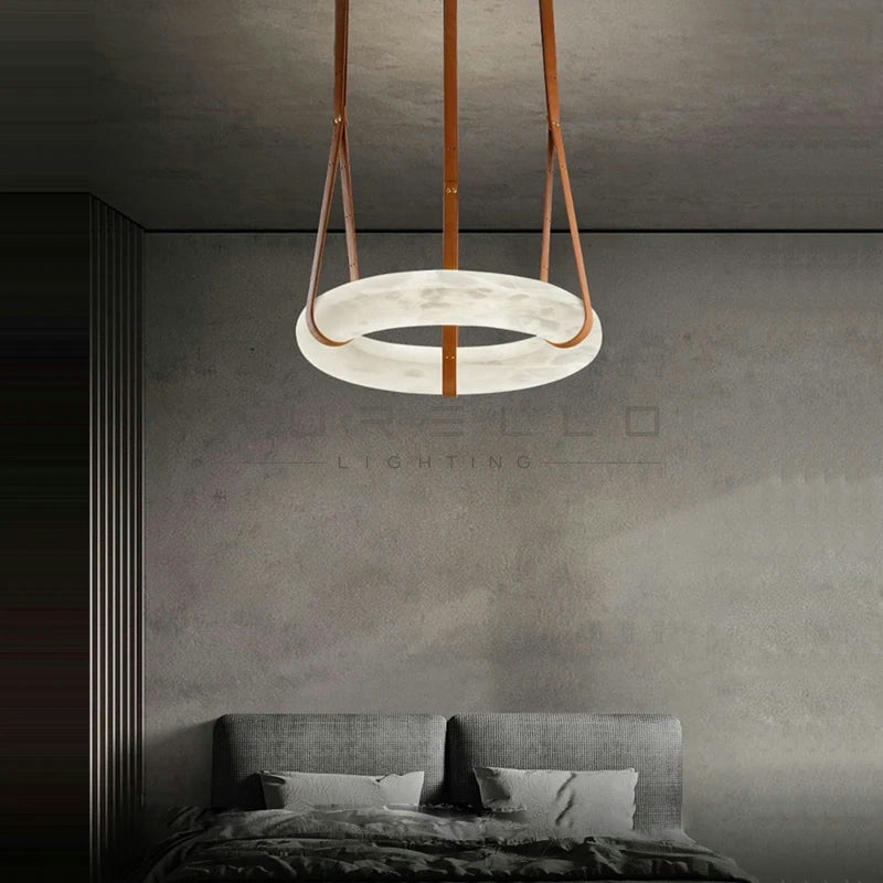 Noble LED Dimmalbe Marble Ring Lamparas Colgantes Chandelier Lighting 2026 New Trend Lustres Para Sala Estar for Living Room