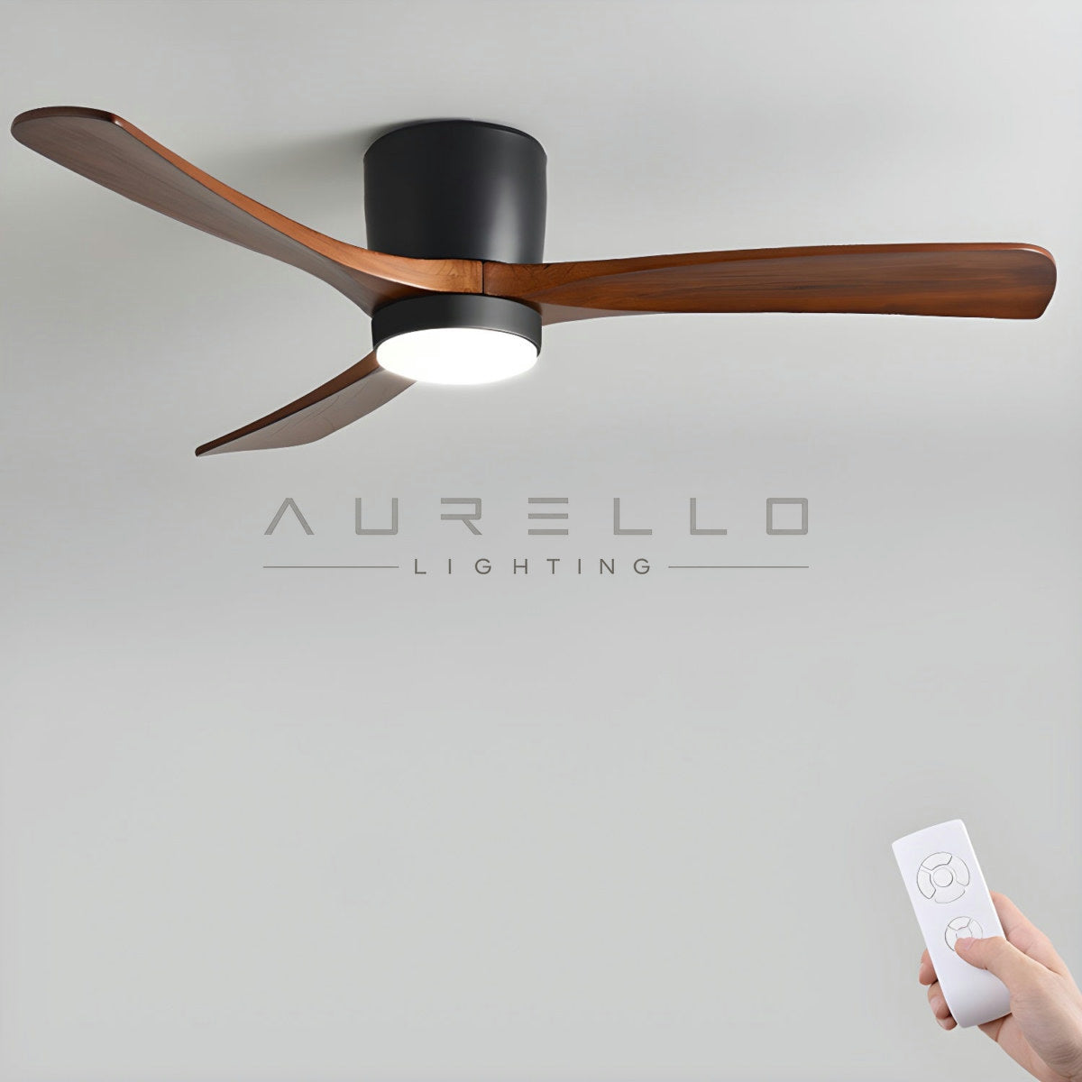 Nordic Wooden Ceiling Fan Light