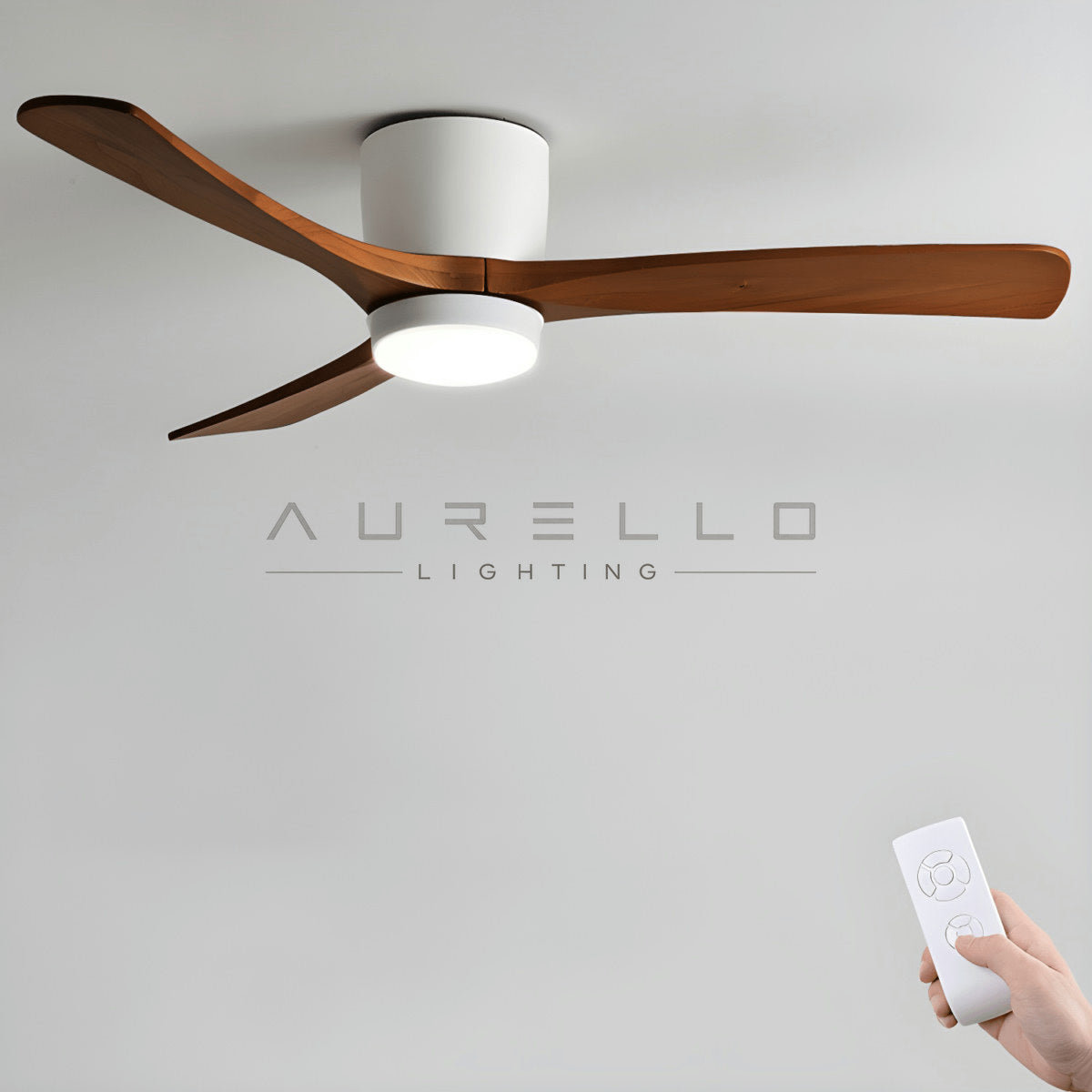 Nordic Wooden Ceiling Fan Light