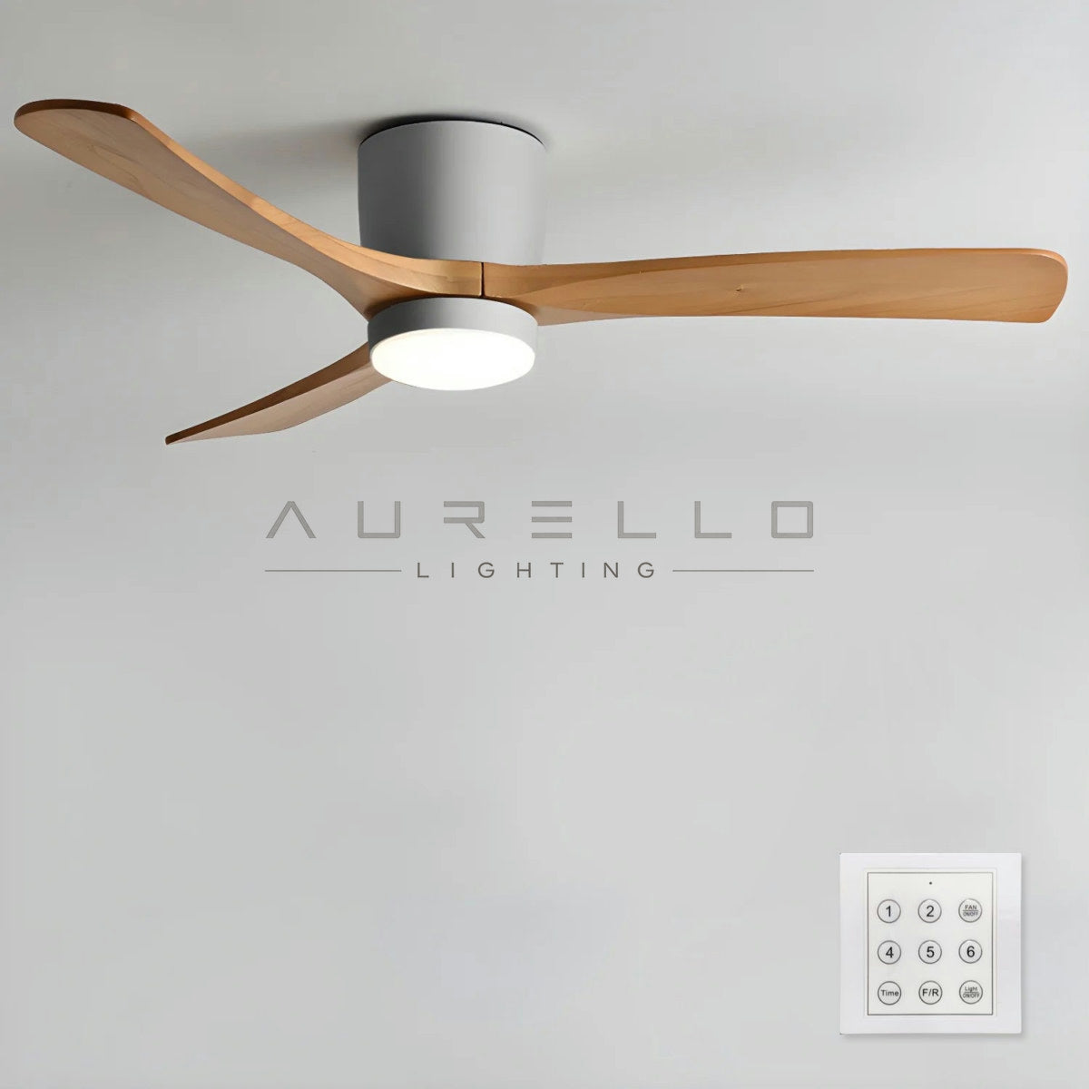 Nordic Wooden Ceiling Fan Light