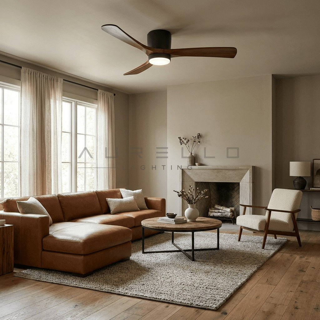 Nordic Wooden Ceiling Fan Light