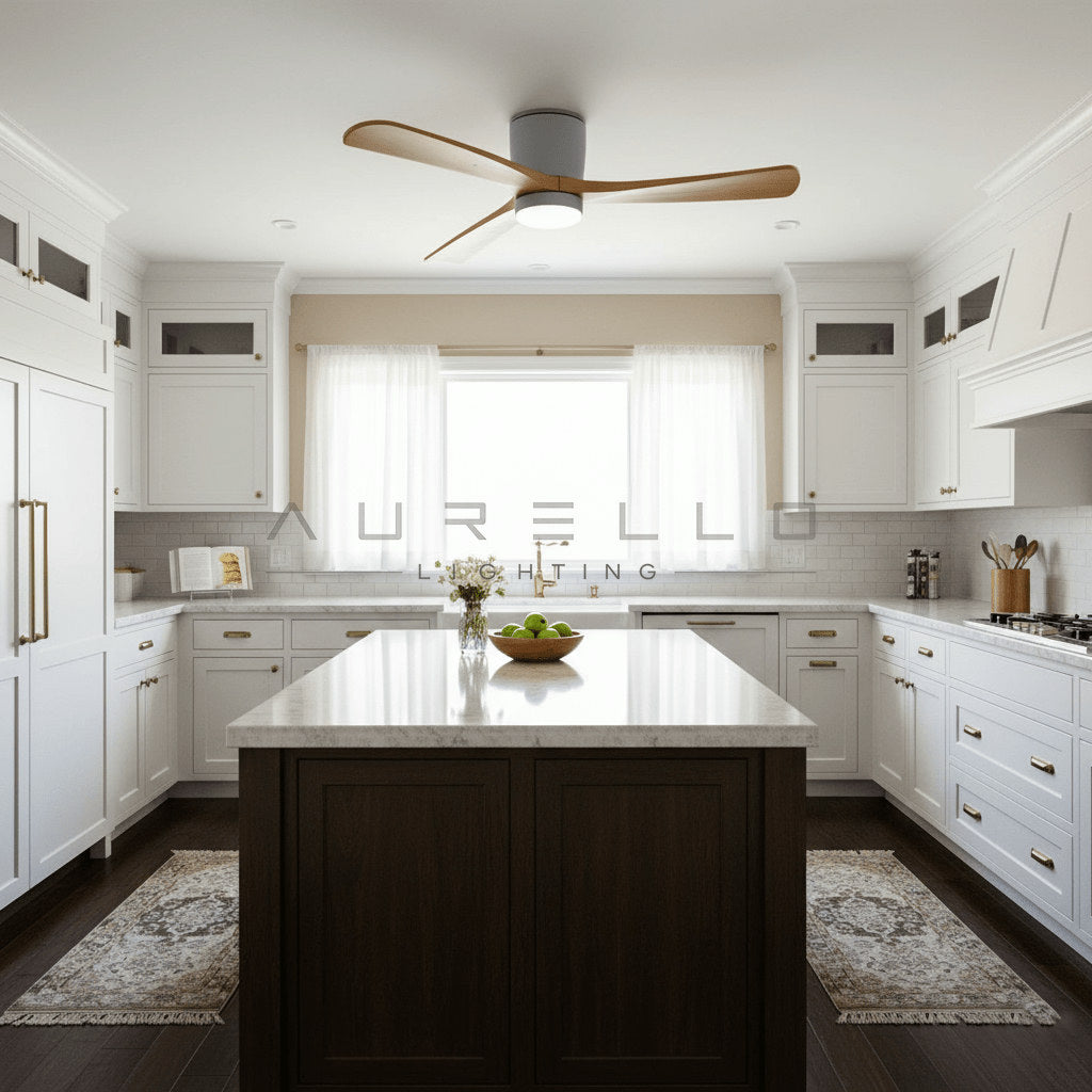 Nordic Wooden Ceiling Fan Light