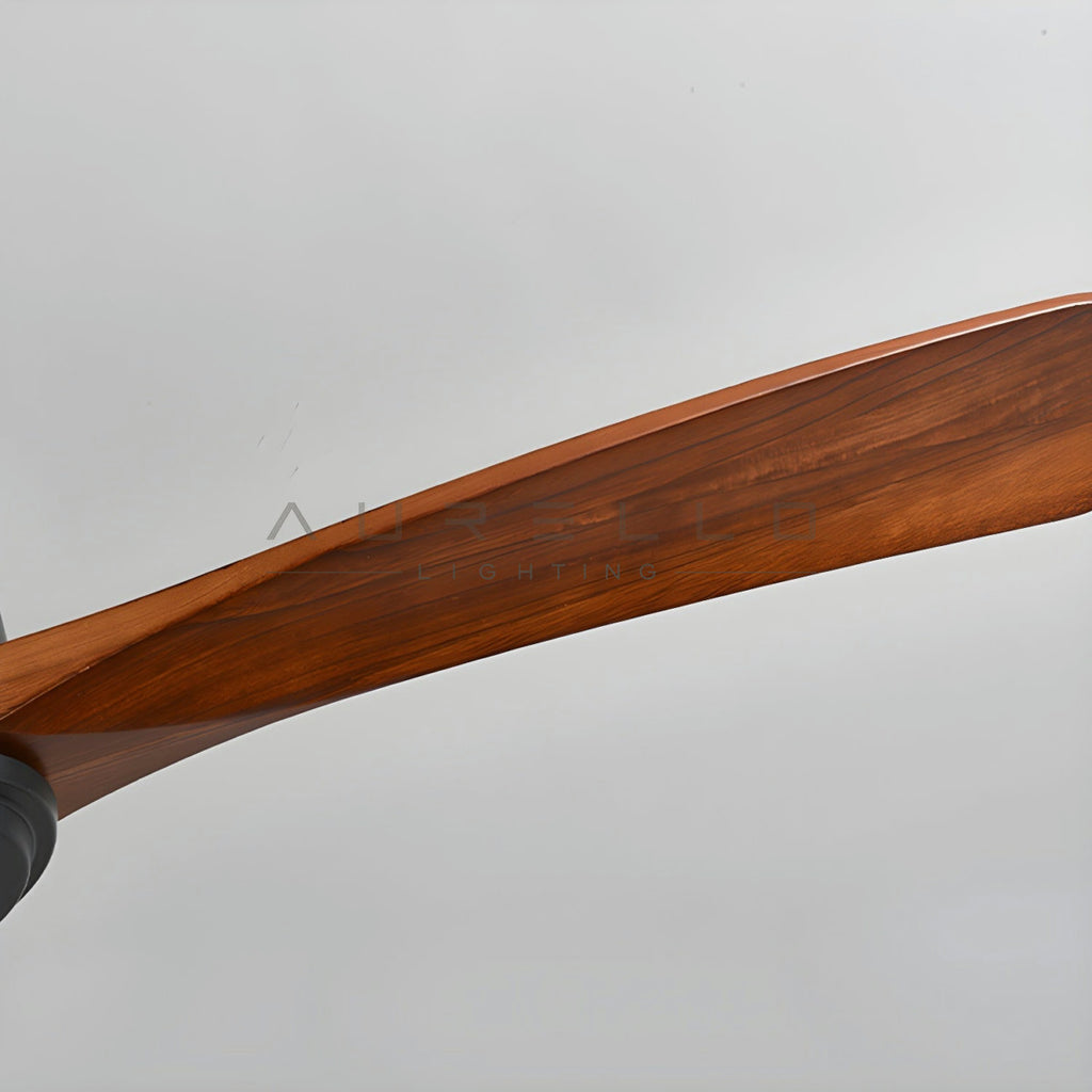 Nordic Wooden Ceiling Fan Light