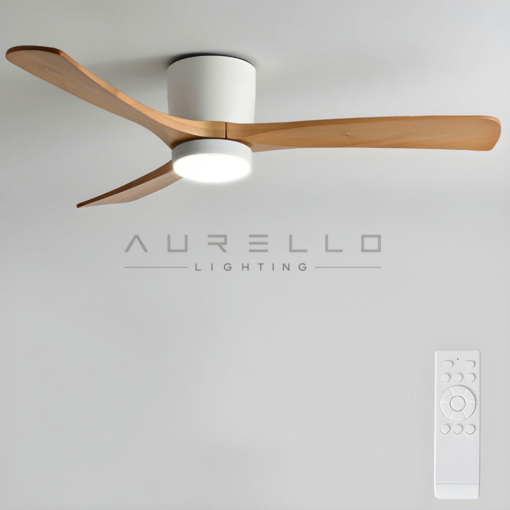 Nordic Wooden Ceiling Fan Light