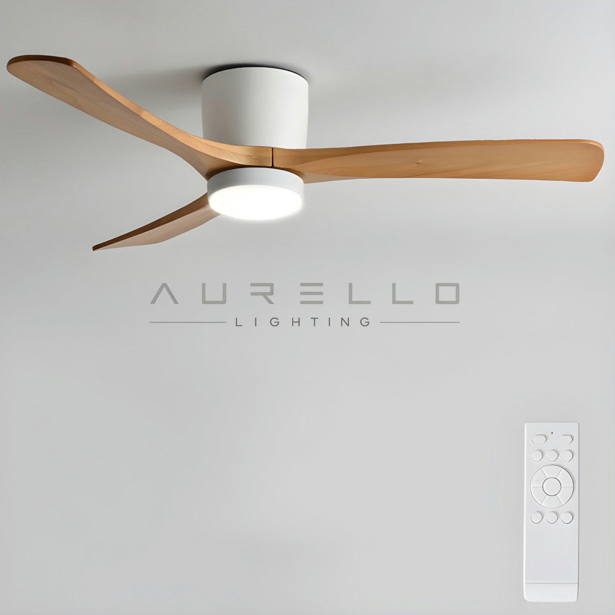 Nordic Wooden Ceiling Fan Light