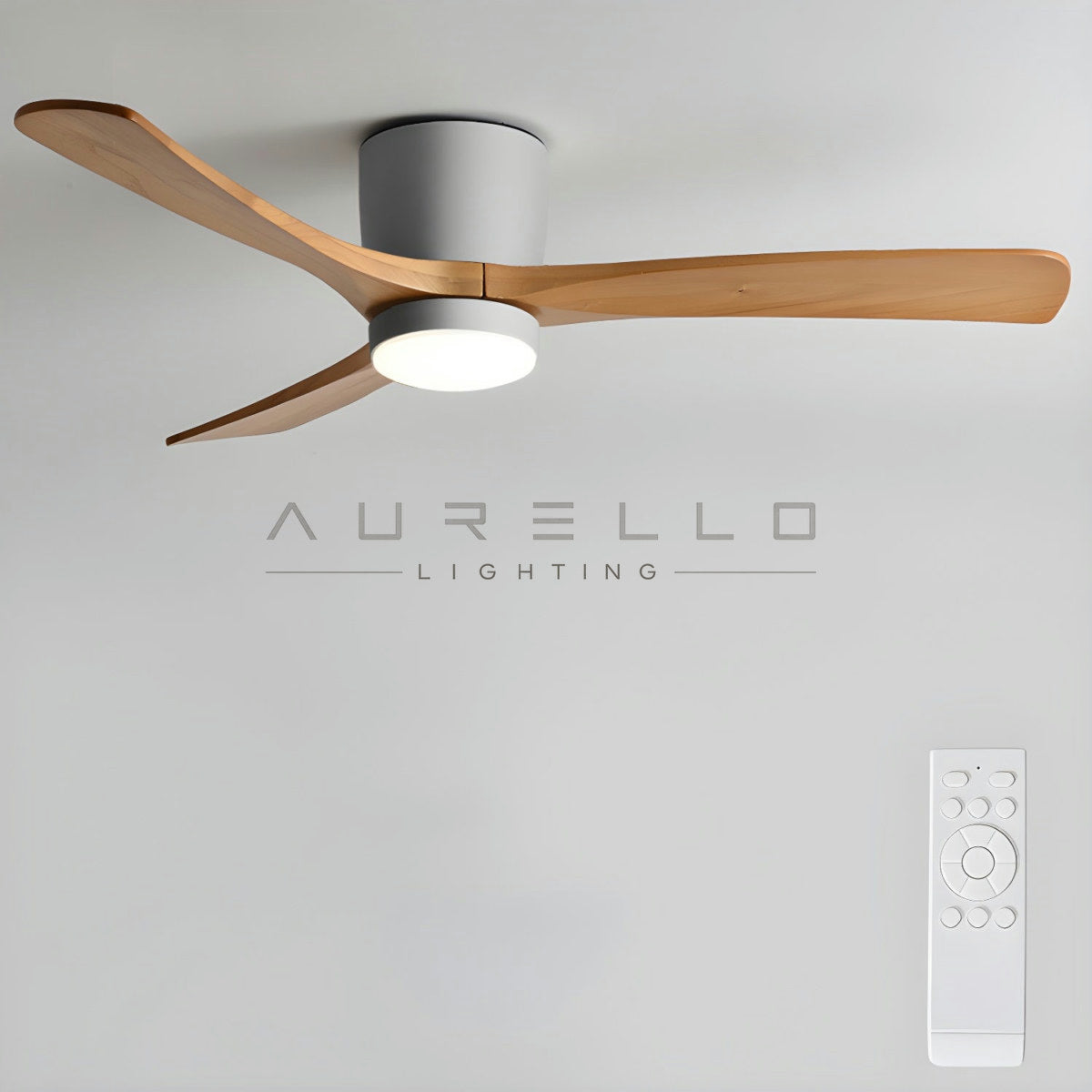 Nordic Wooden Ceiling Fan Light