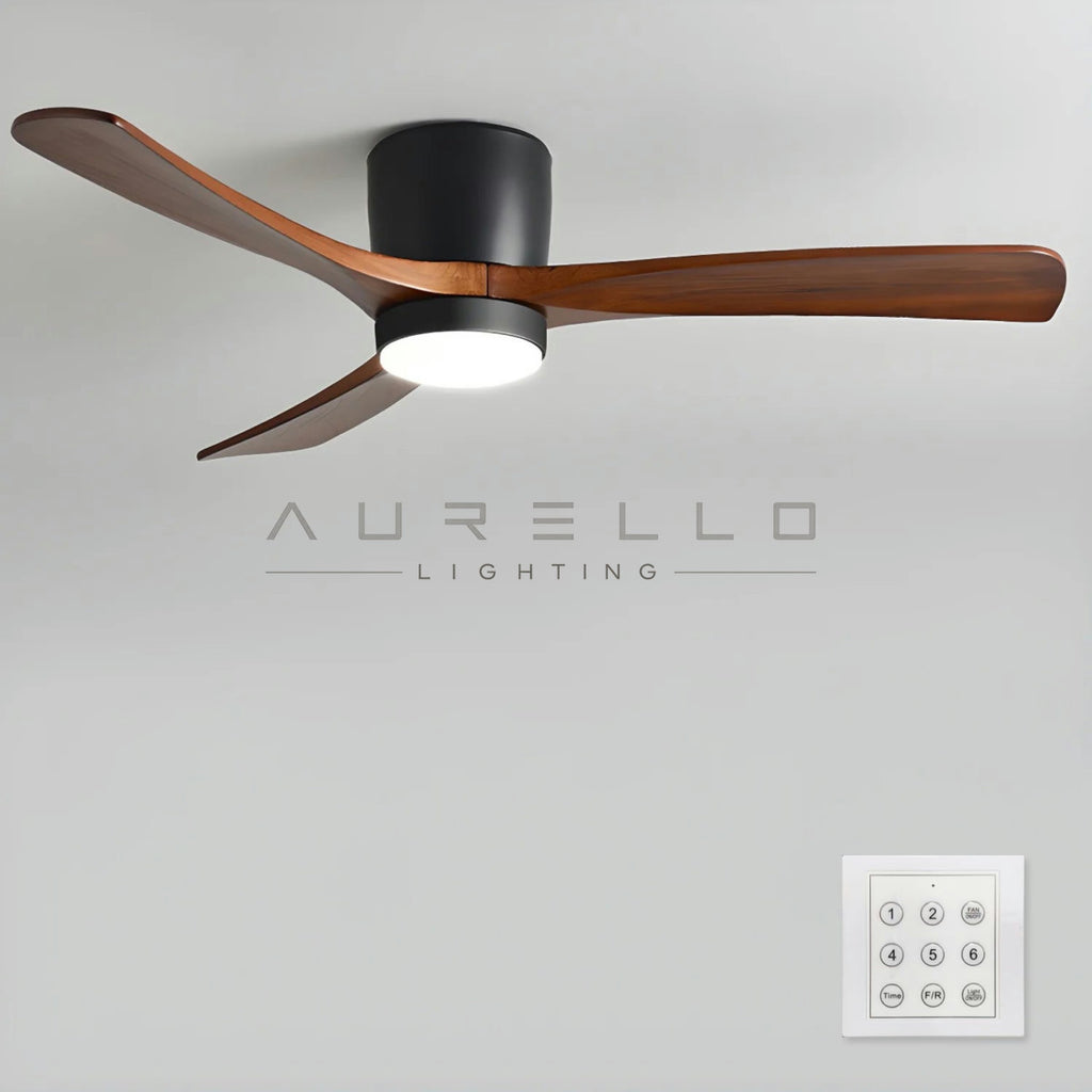 Nordic Wooden Ceiling Fan Light