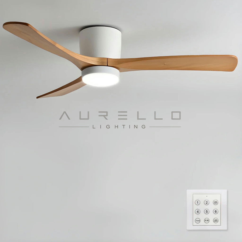 Nordic Wooden Ceiling Fan Light