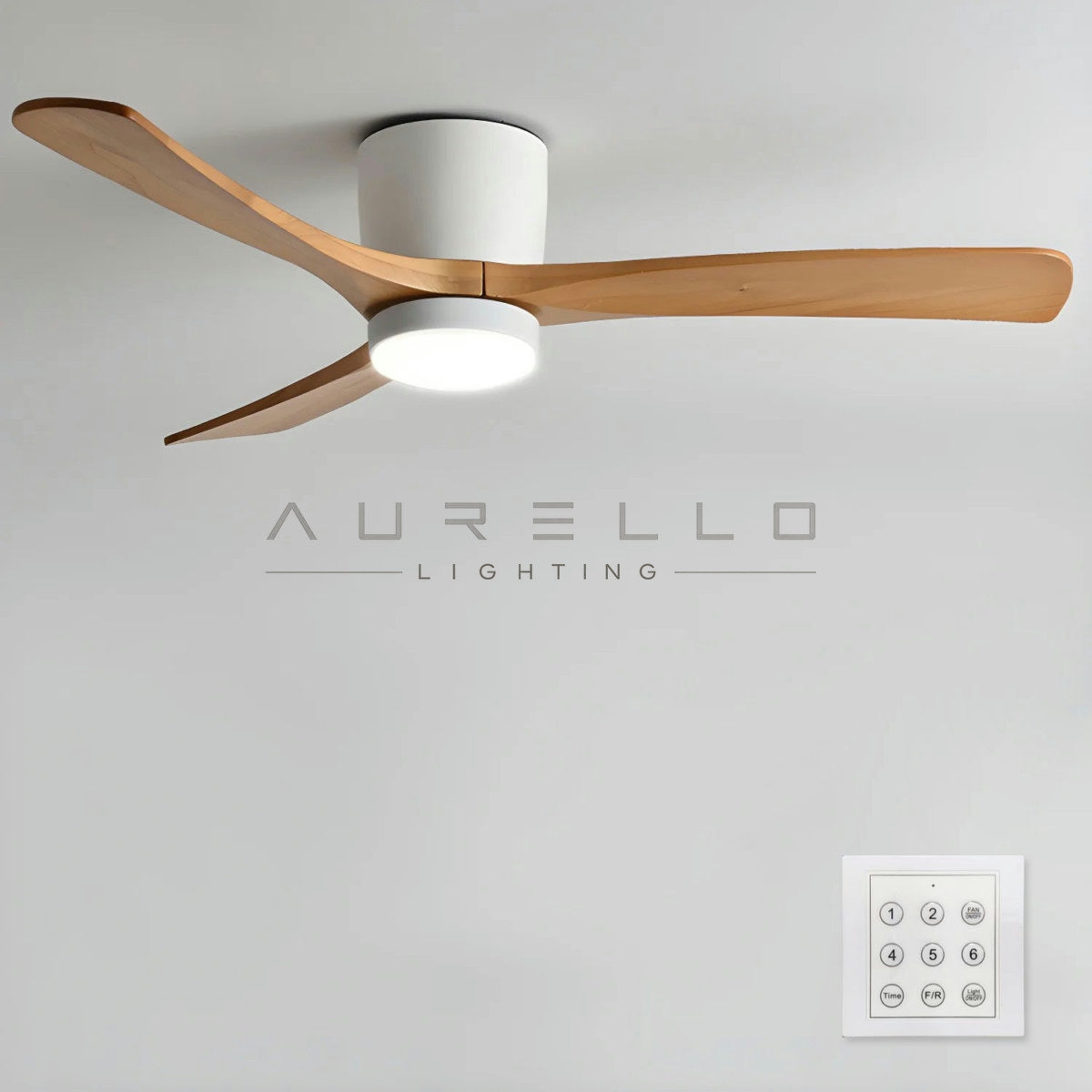 Nordic Wooden Ceiling Fan Light