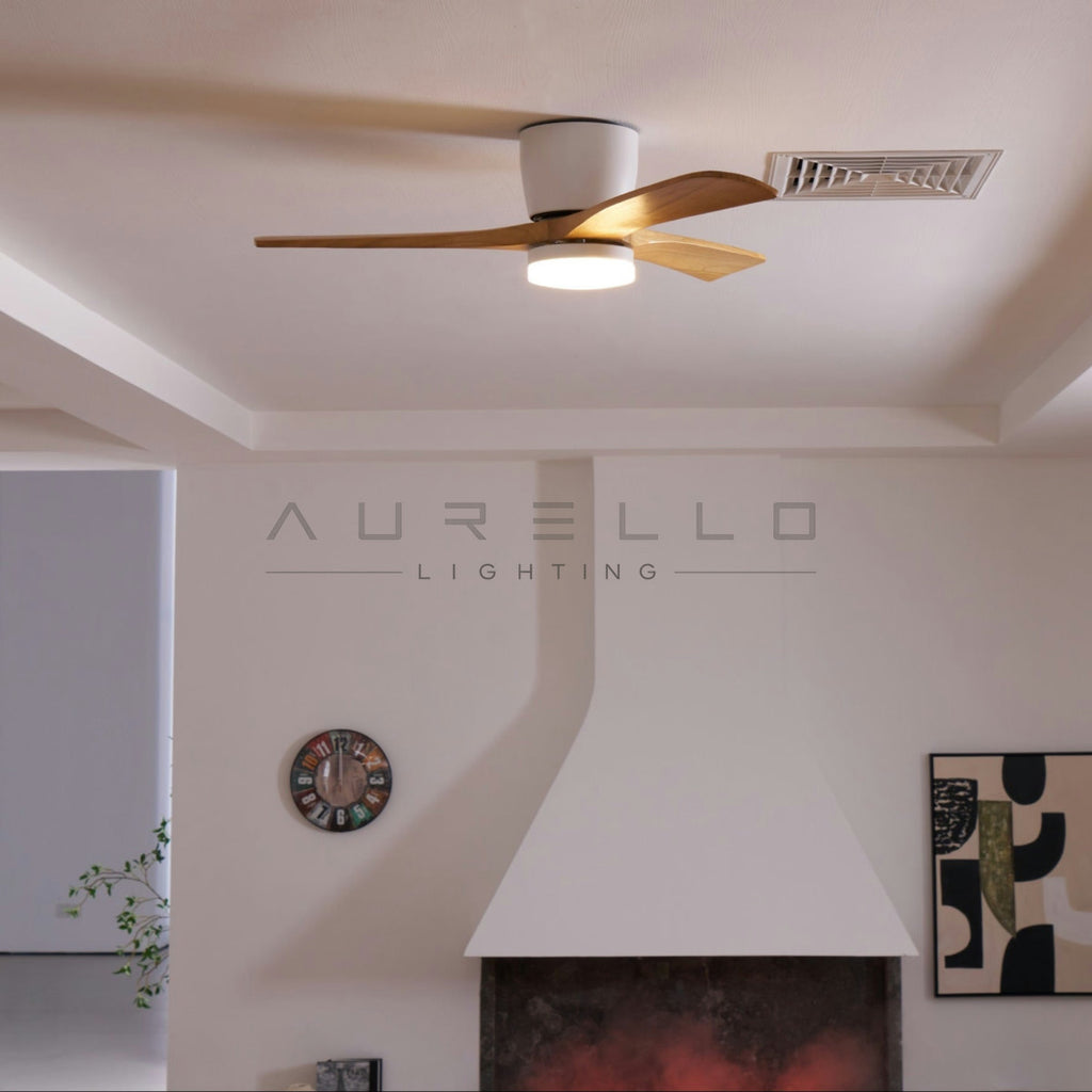 Nordic Wooden Ceiling Fan Light