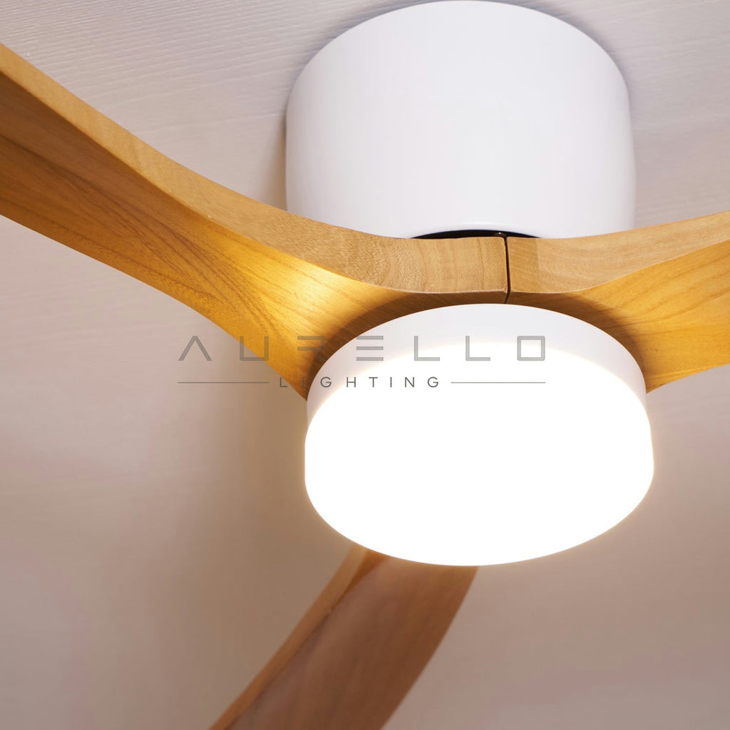 Nordic Wooden Ceiling Fan Light