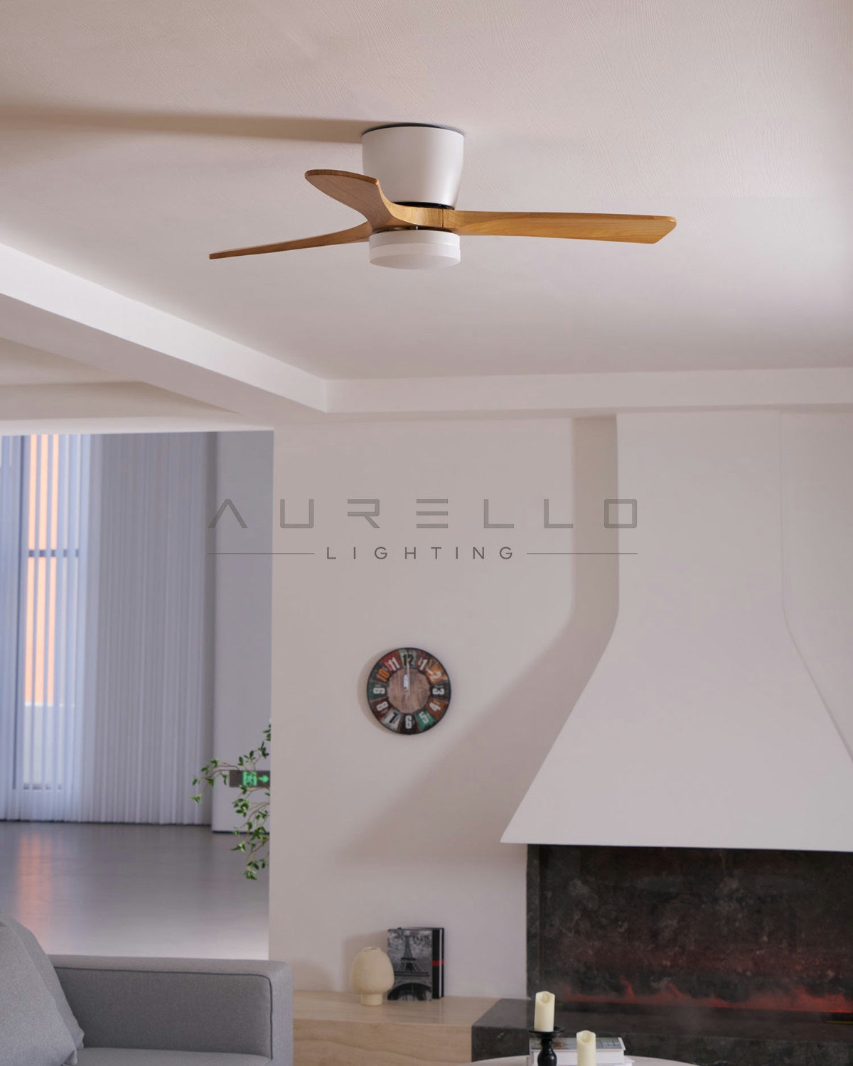 Nordic Wooden Ceiling Fan Light