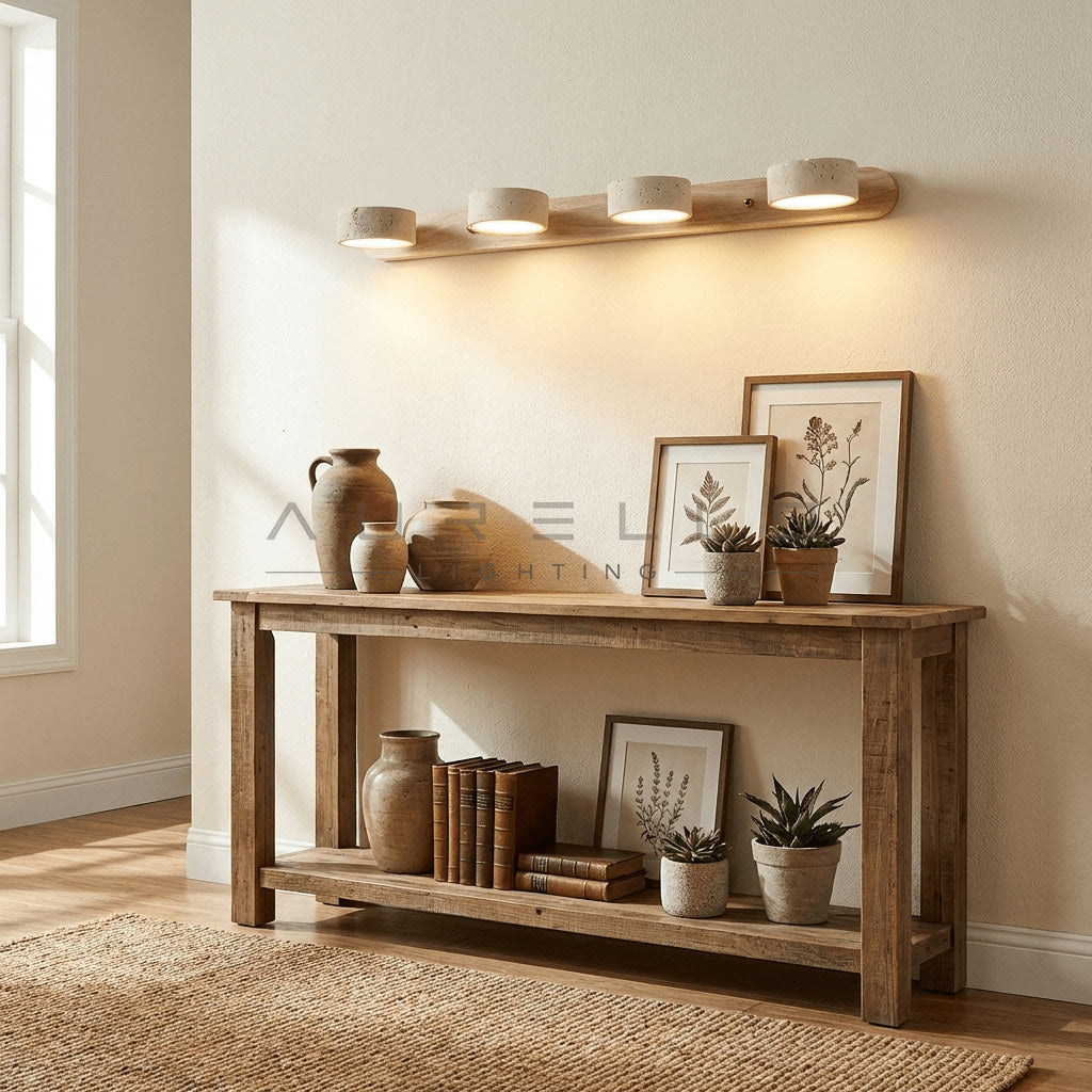 Travertine Duo Wall Light