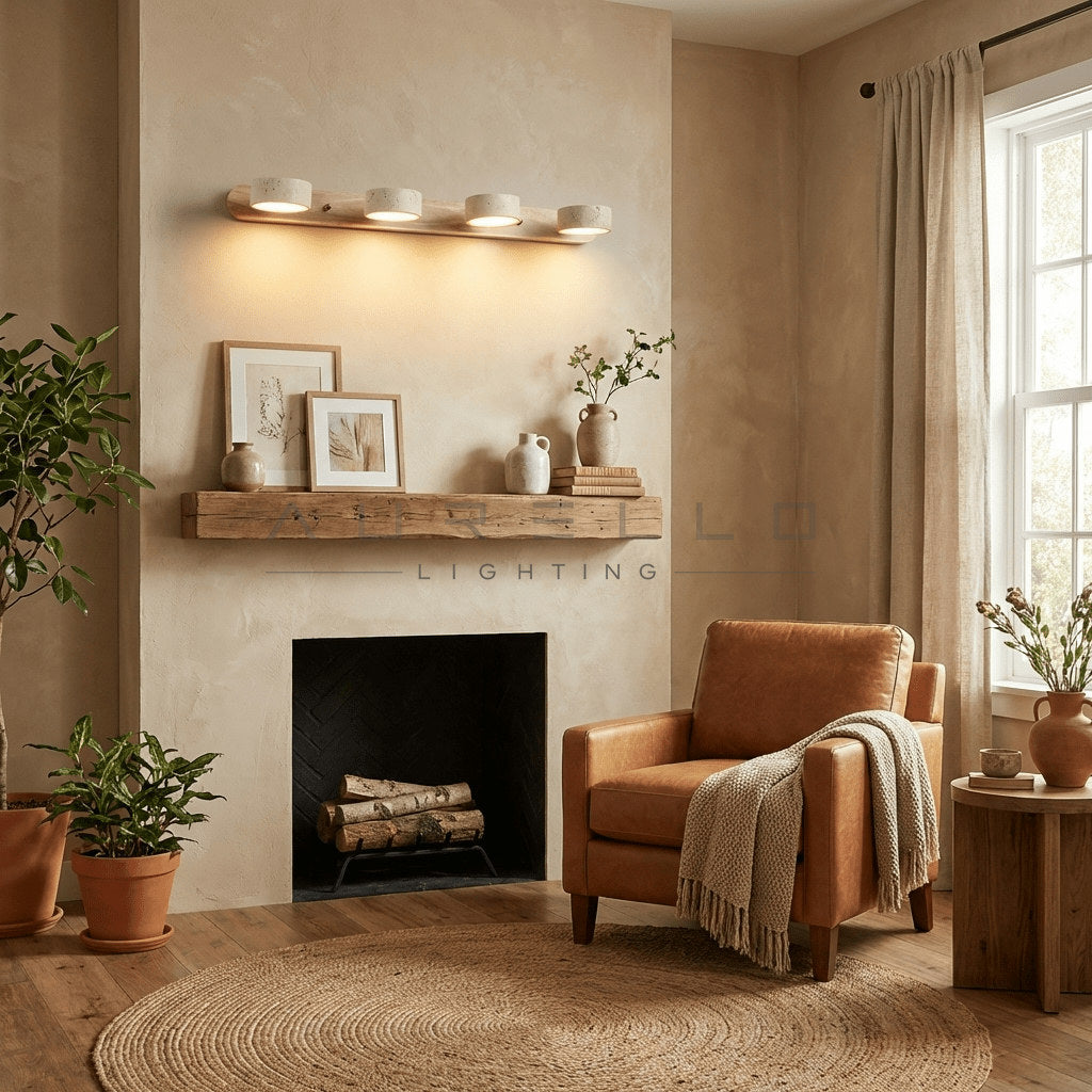 Travertine Duo Wall Light