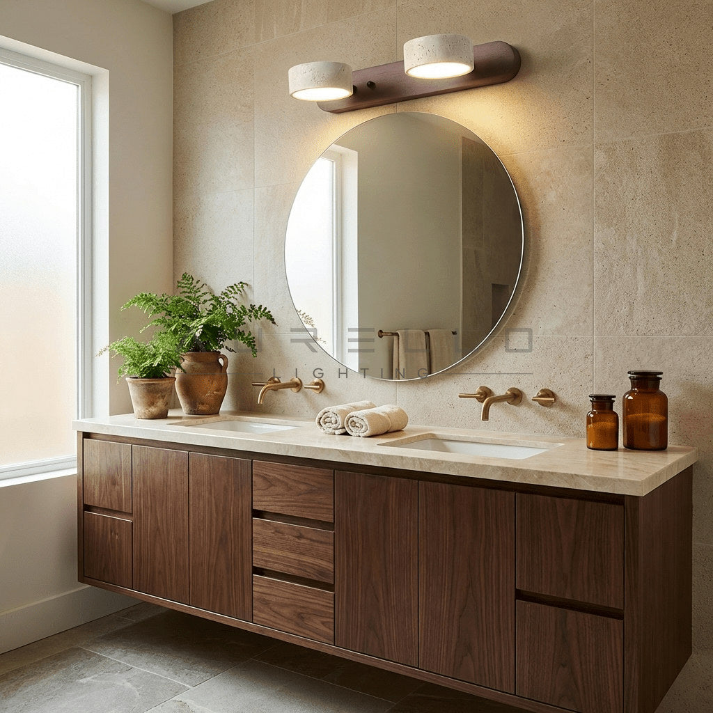 Travertine Duo Wall Light