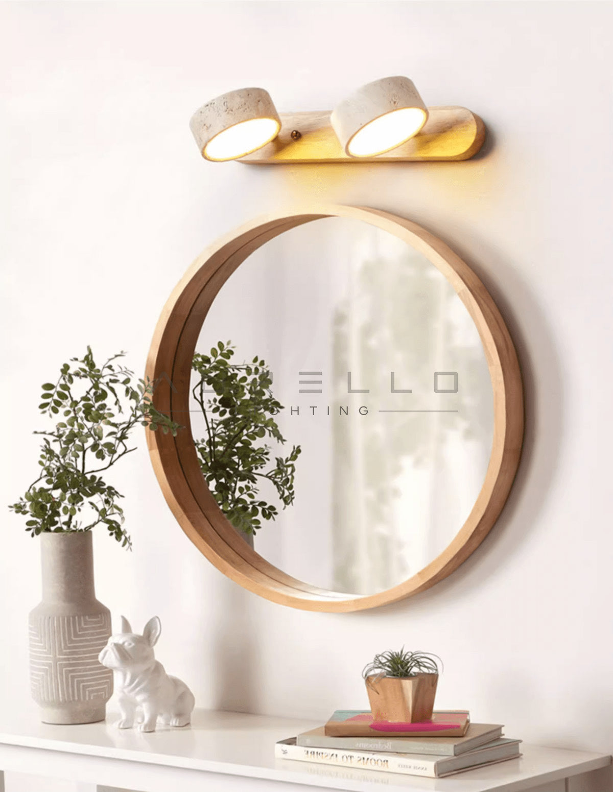 Travertine Duo Wall Light