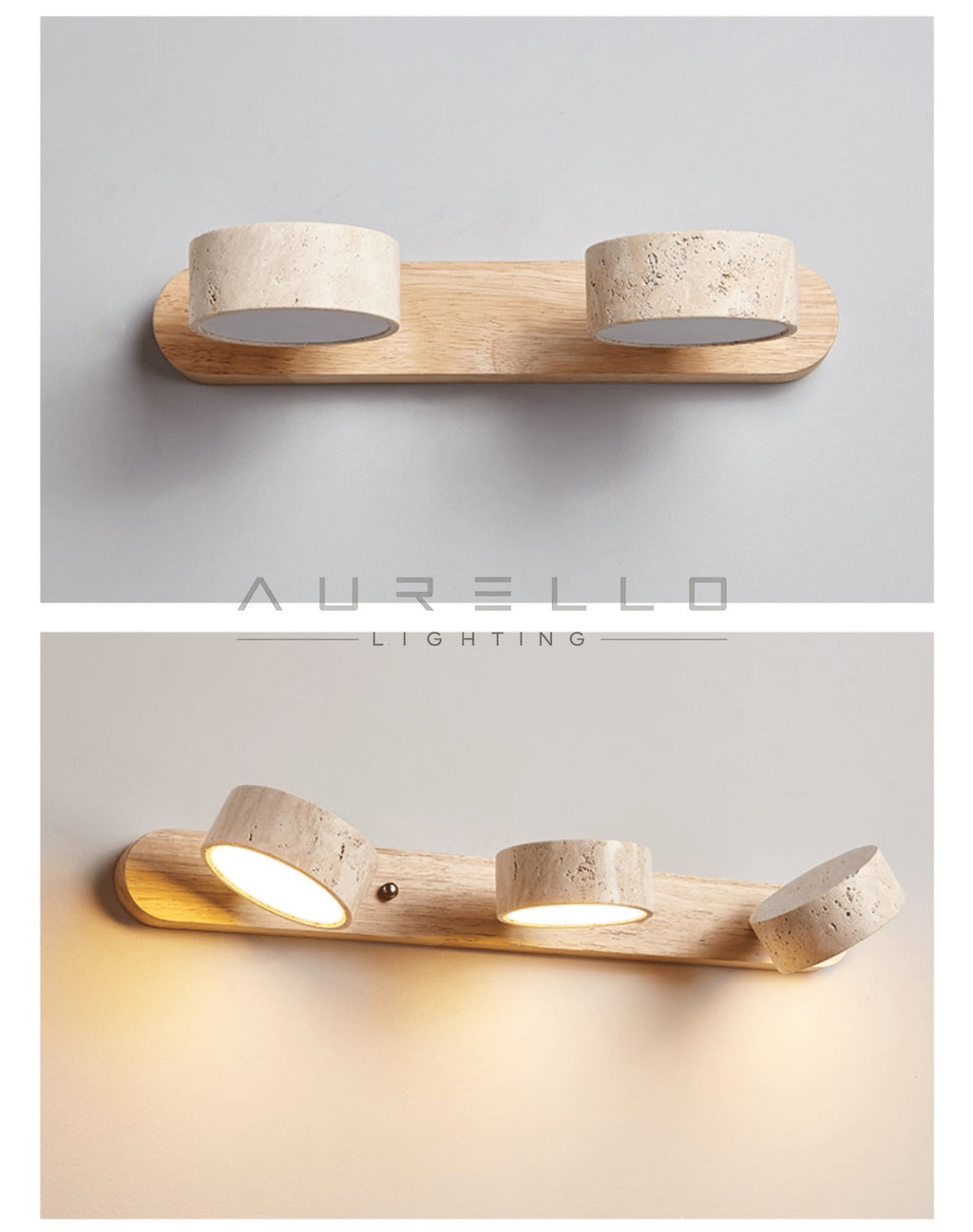 Travertine Duo Wall Light