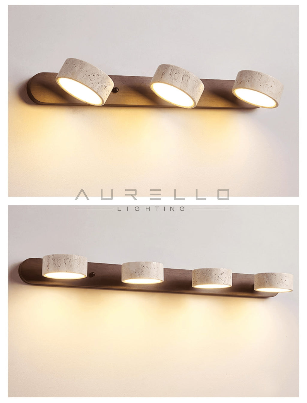 Travertine Duo Wall Light