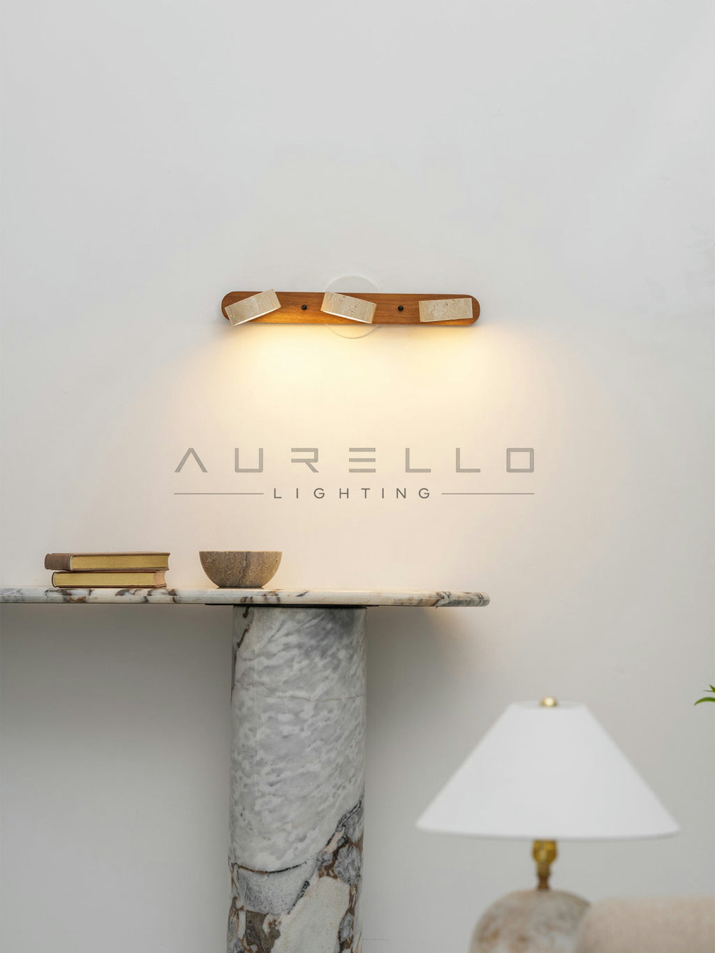 Travertine Duo Wall Light