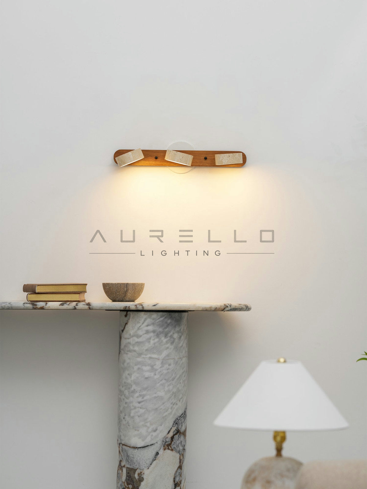 Travertine Duo Wall Light