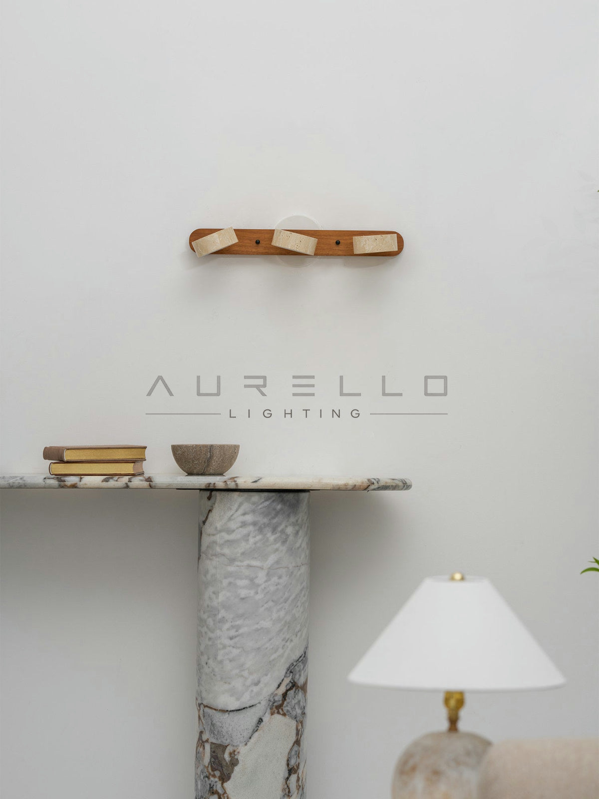 Travertine Duo Wall Light