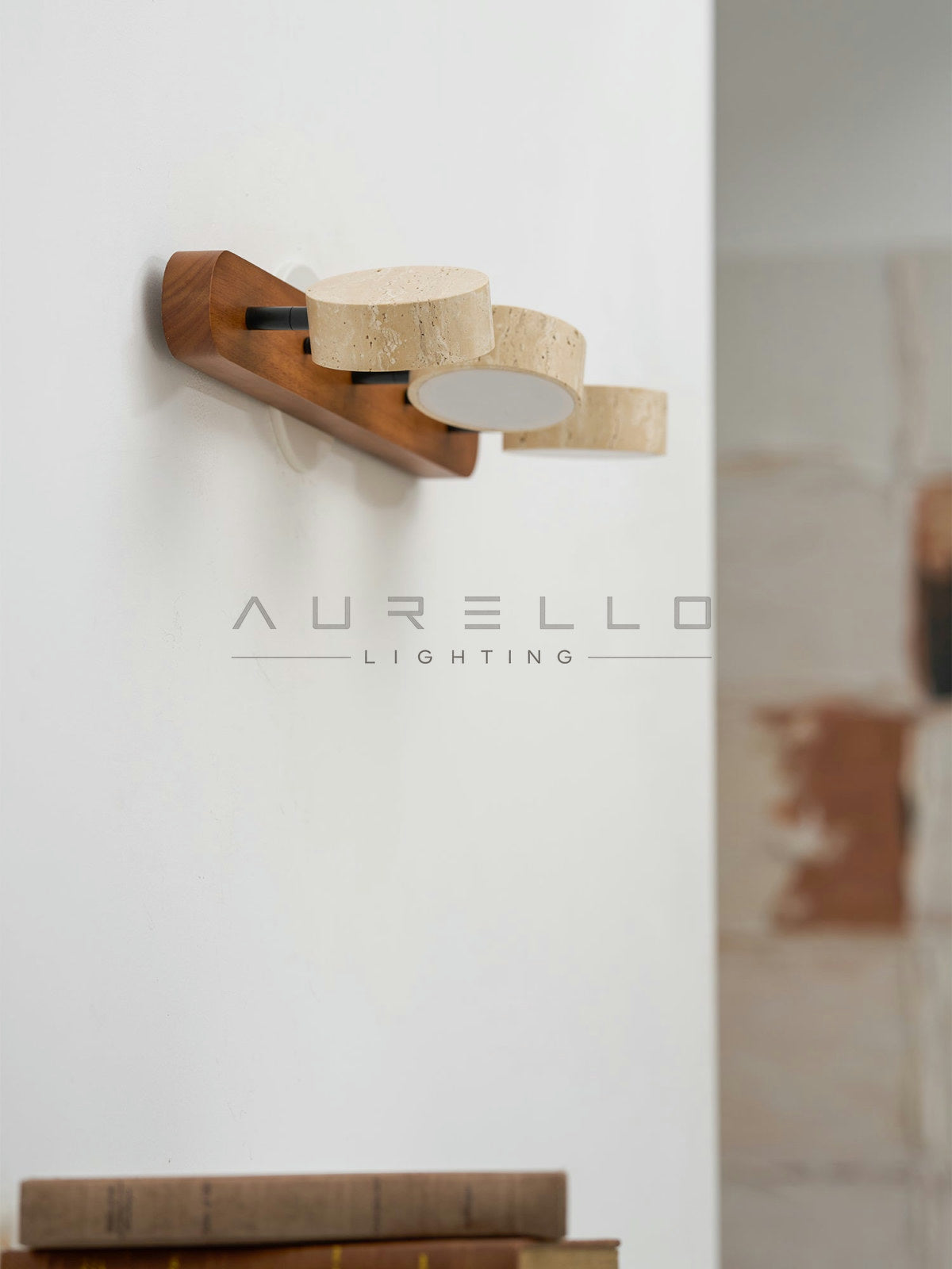 Travertine Duo Wall Light