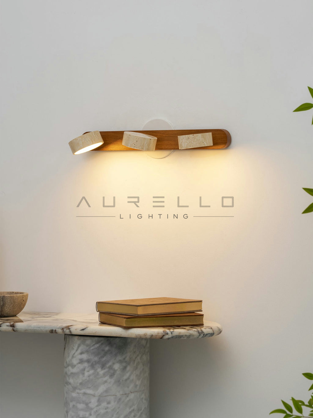 Travertine Duo Wall Light