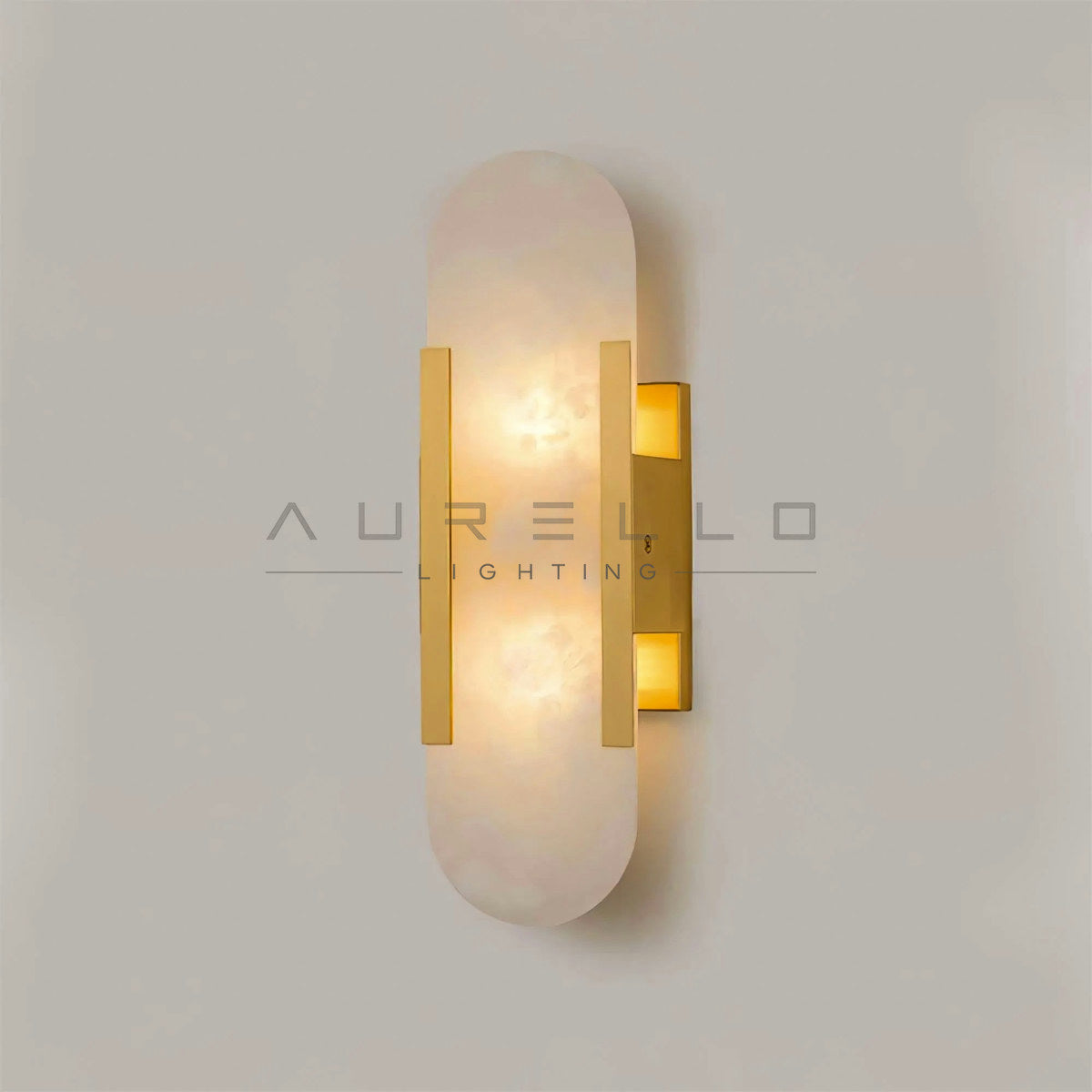 Oblong Alabaster Wall Sconce