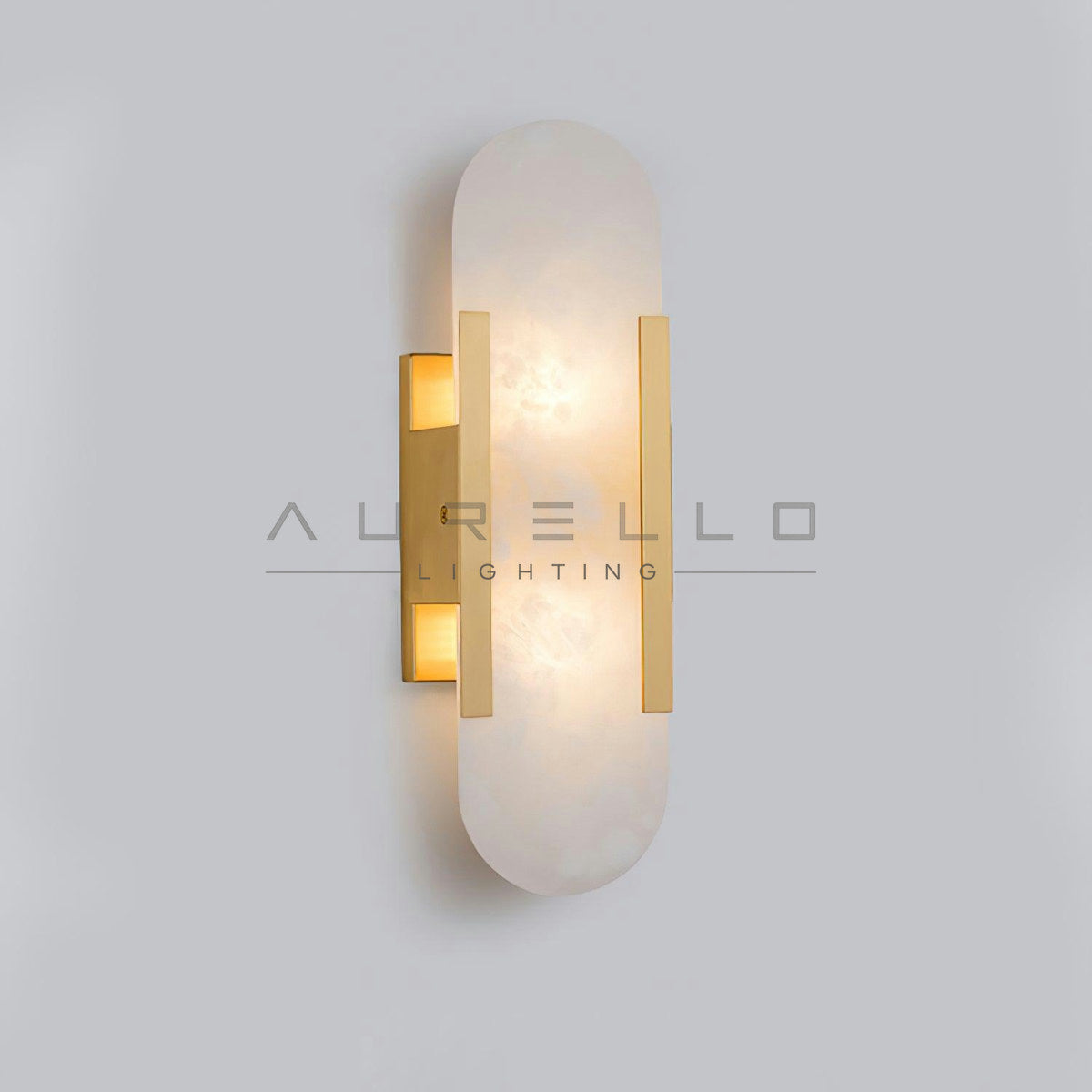 Oblong Alabaster Wall Sconce