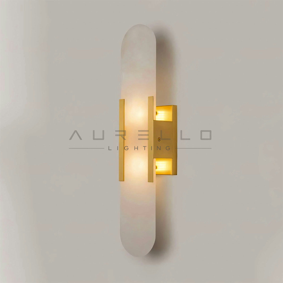 Oblong Alabaster Wall Sconce