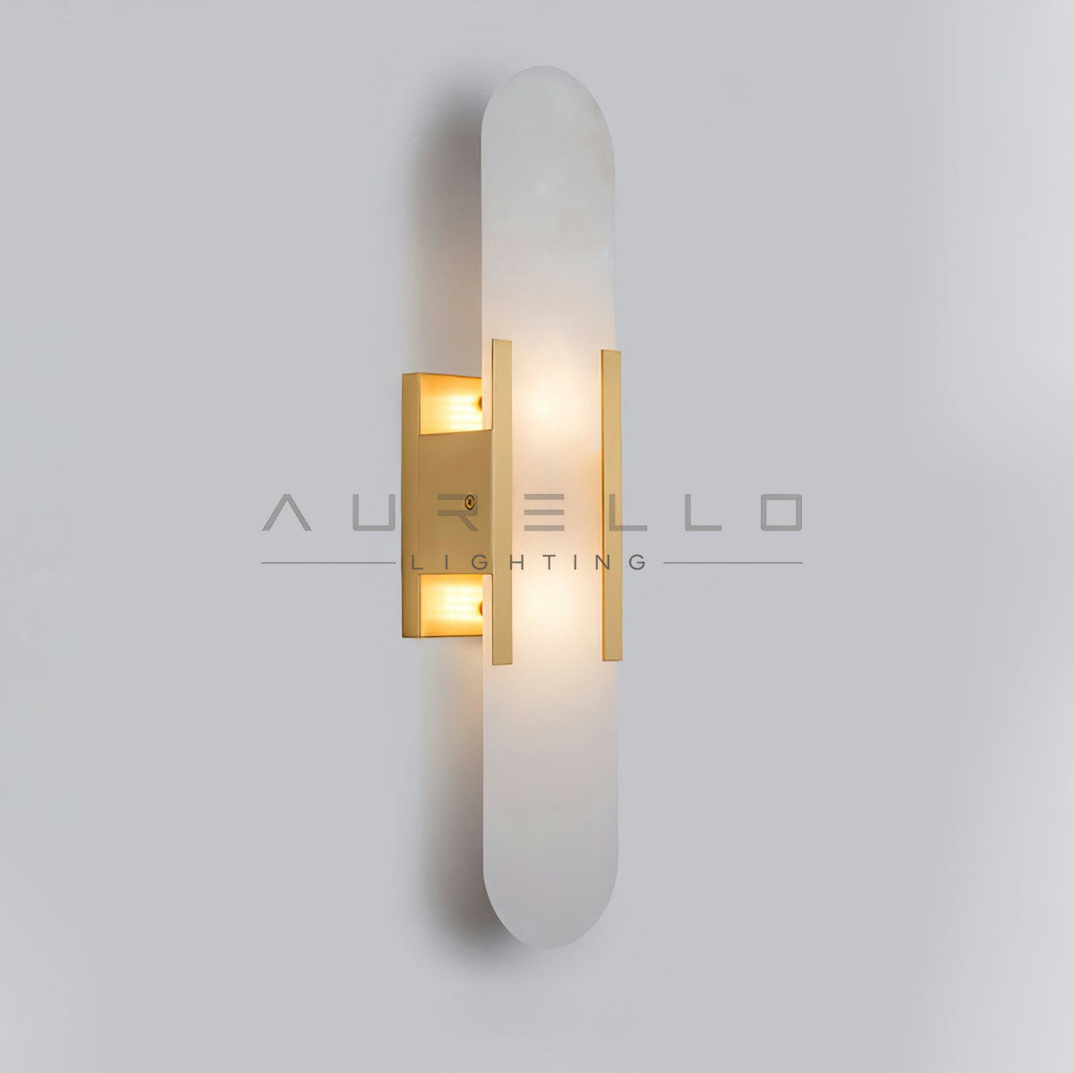 Oblong Alabaster Wall Sconce