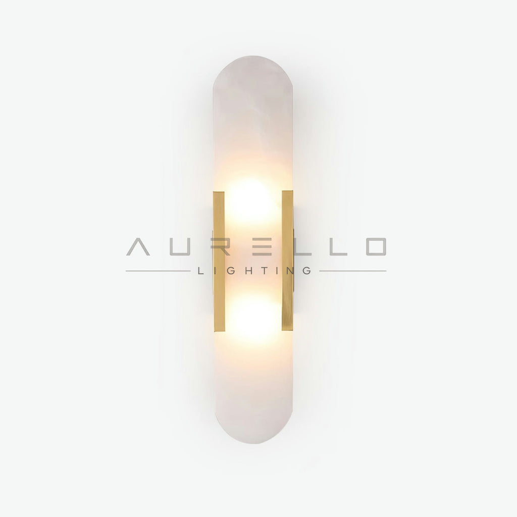 Oblong Alabaster Wall Sconce