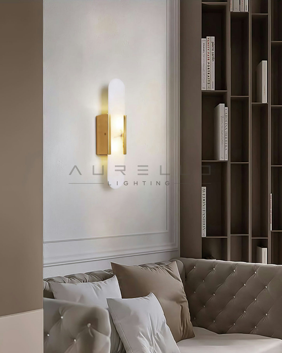 Oblong Alabaster Wall Sconce