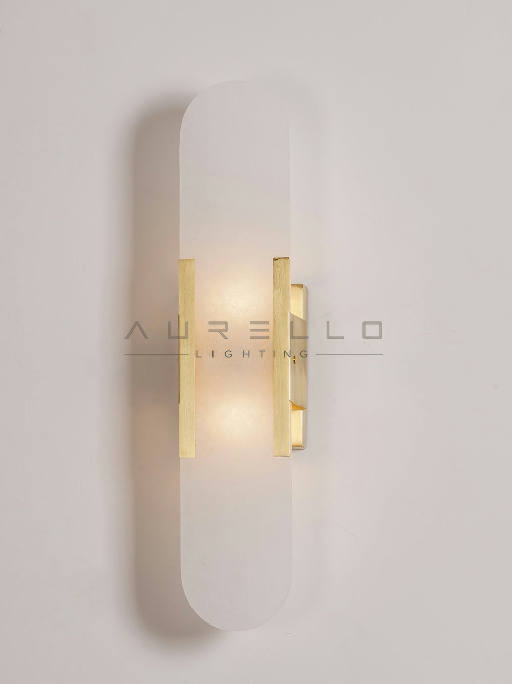 Oblong Alabaster Wall Sconce