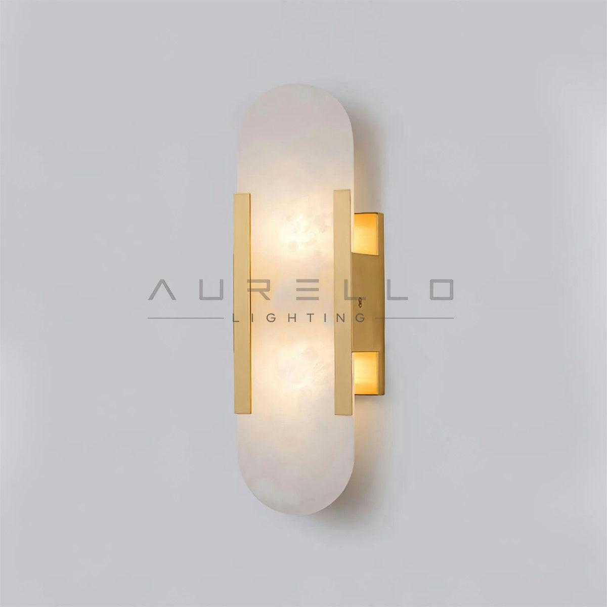 Oblong Alabaster Wall Sconce
