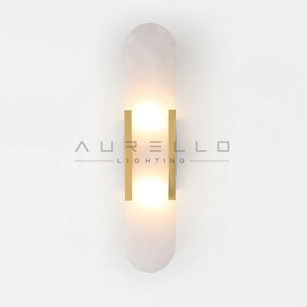 Oblong Alabaster Wall Sconce