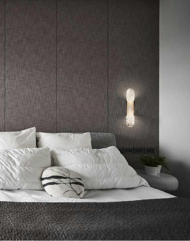 Oblong Alabaster Wall Sconce