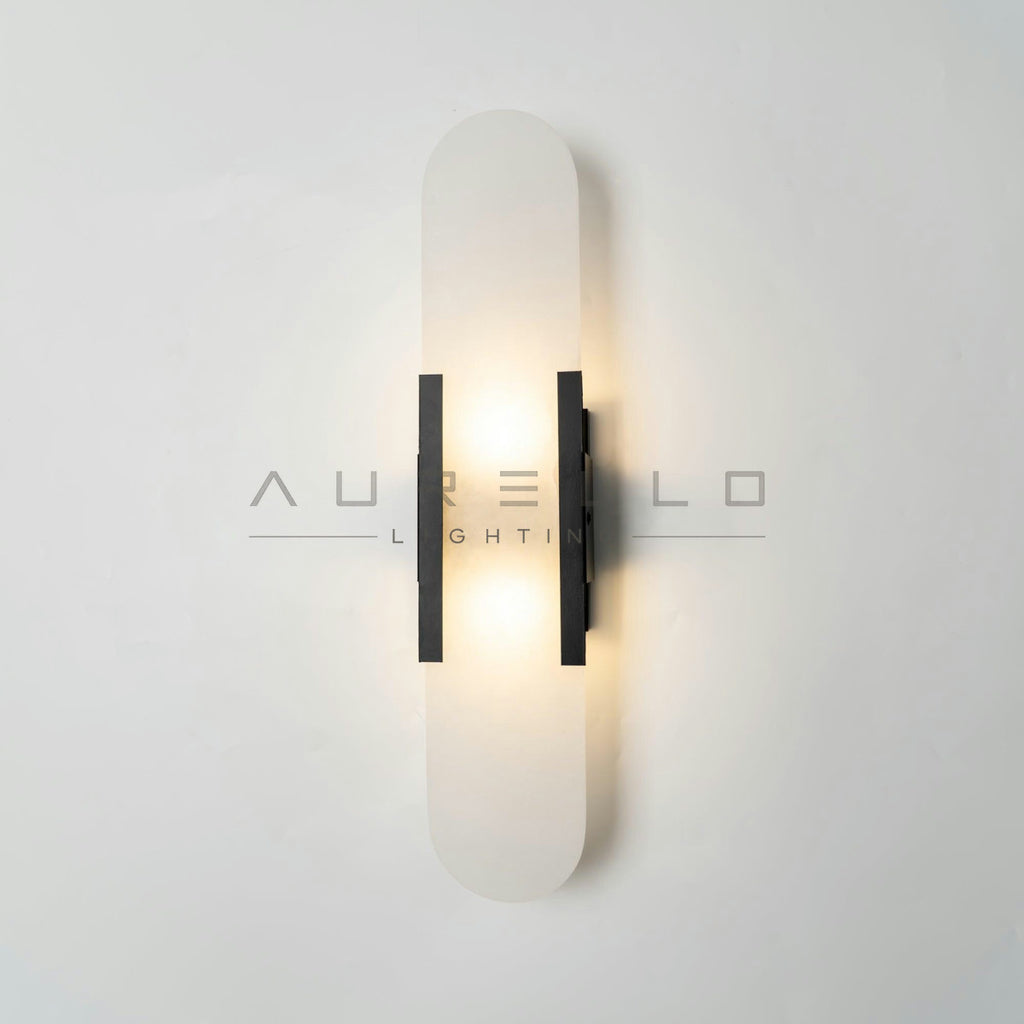 Oblong Alabaster Wall Sconce