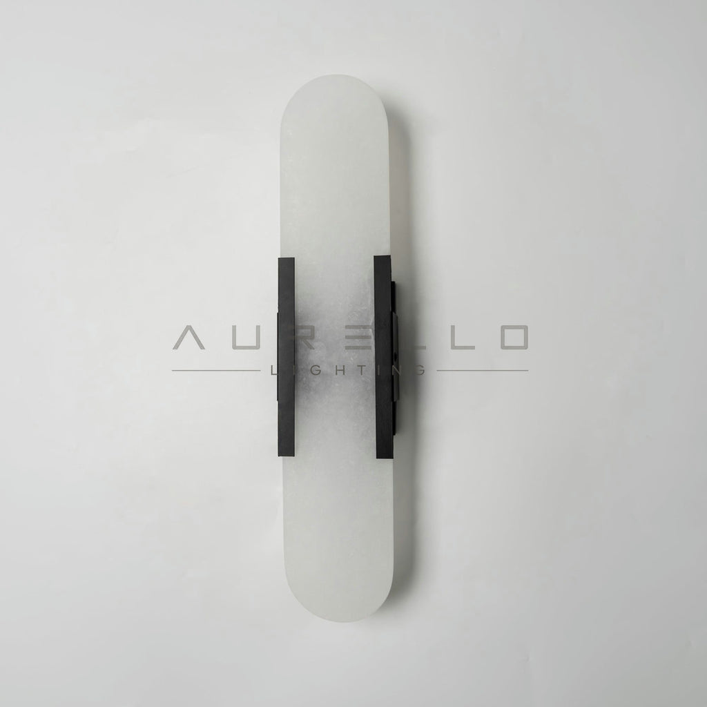 Oblong Alabaster Wall Sconce