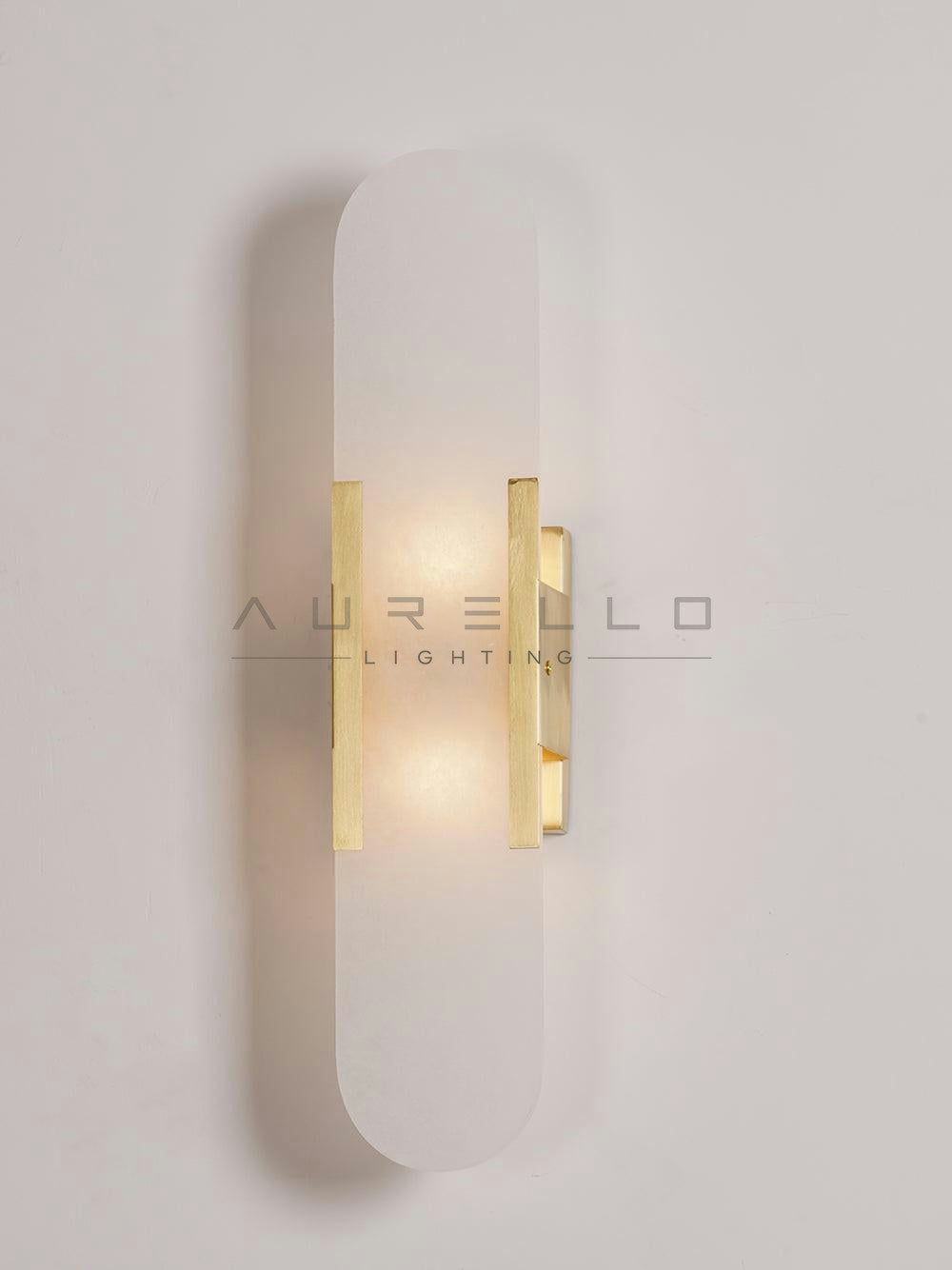 Oblong Alabaster Wall Sconce