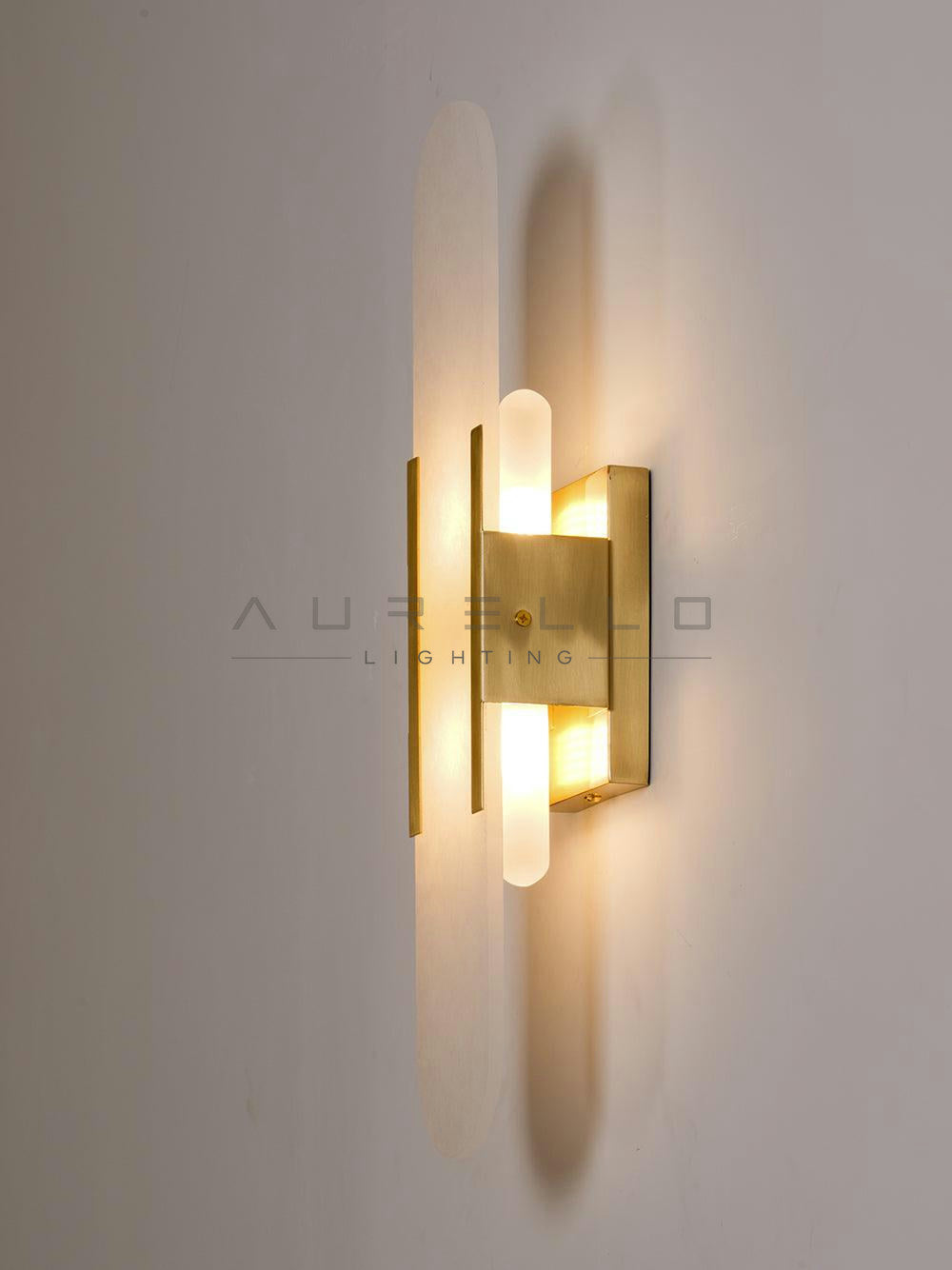 Oblong Alabaster Wall Sconce