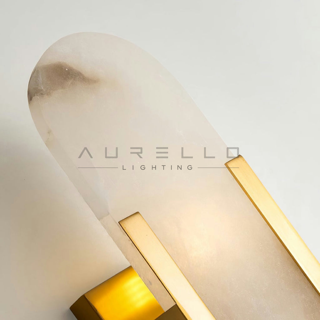 Oblong Alabaster Wall Sconce