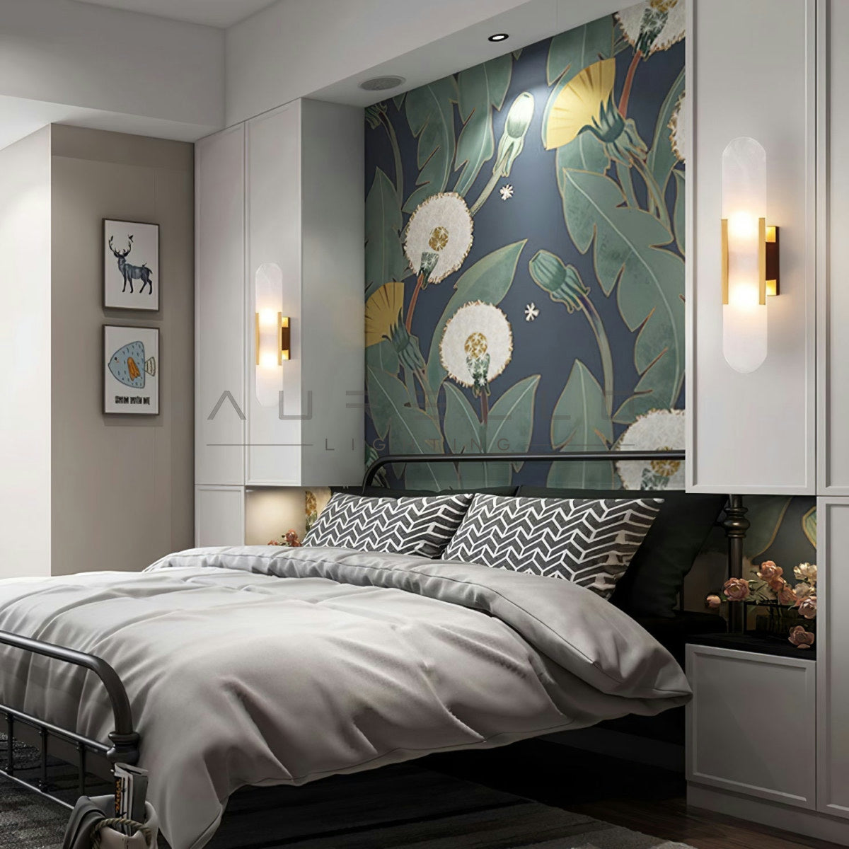 Oblong Alabaster Wall Sconce