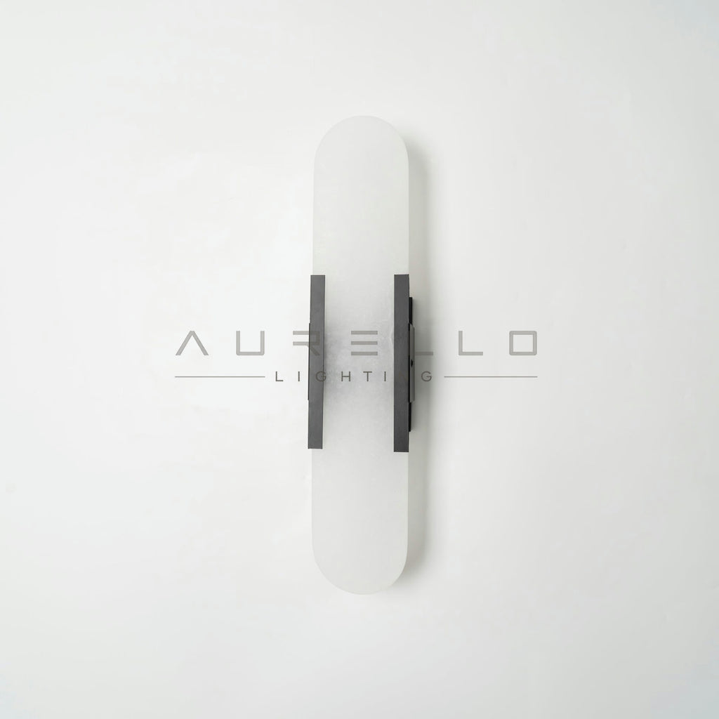 Oblong Alabaster Wall Sconce