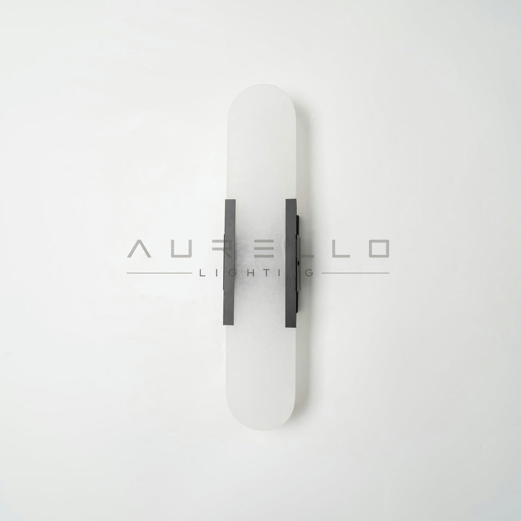 Oblong Alabaster Wall Sconce