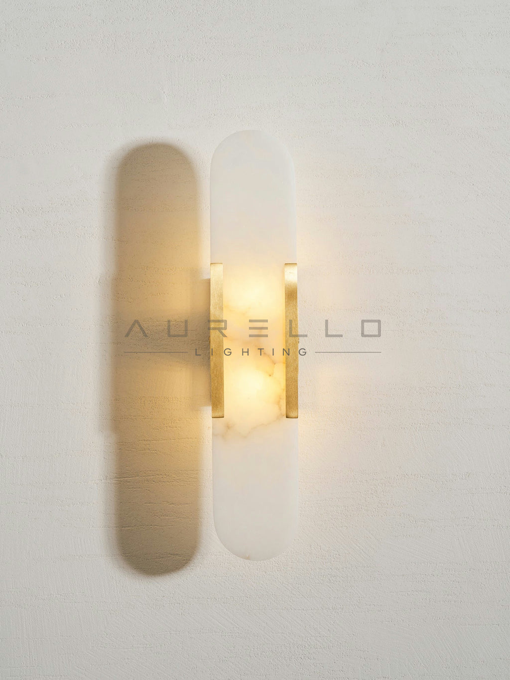 Oblong Alabaster Wall Sconce
