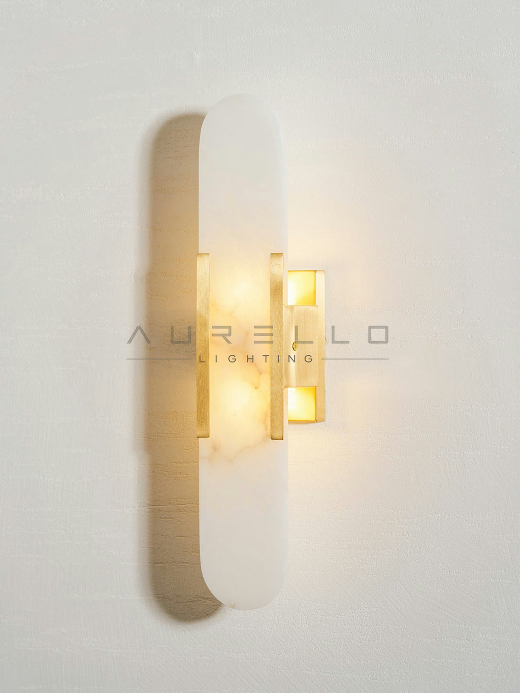 Oblong Alabaster Wall Sconce