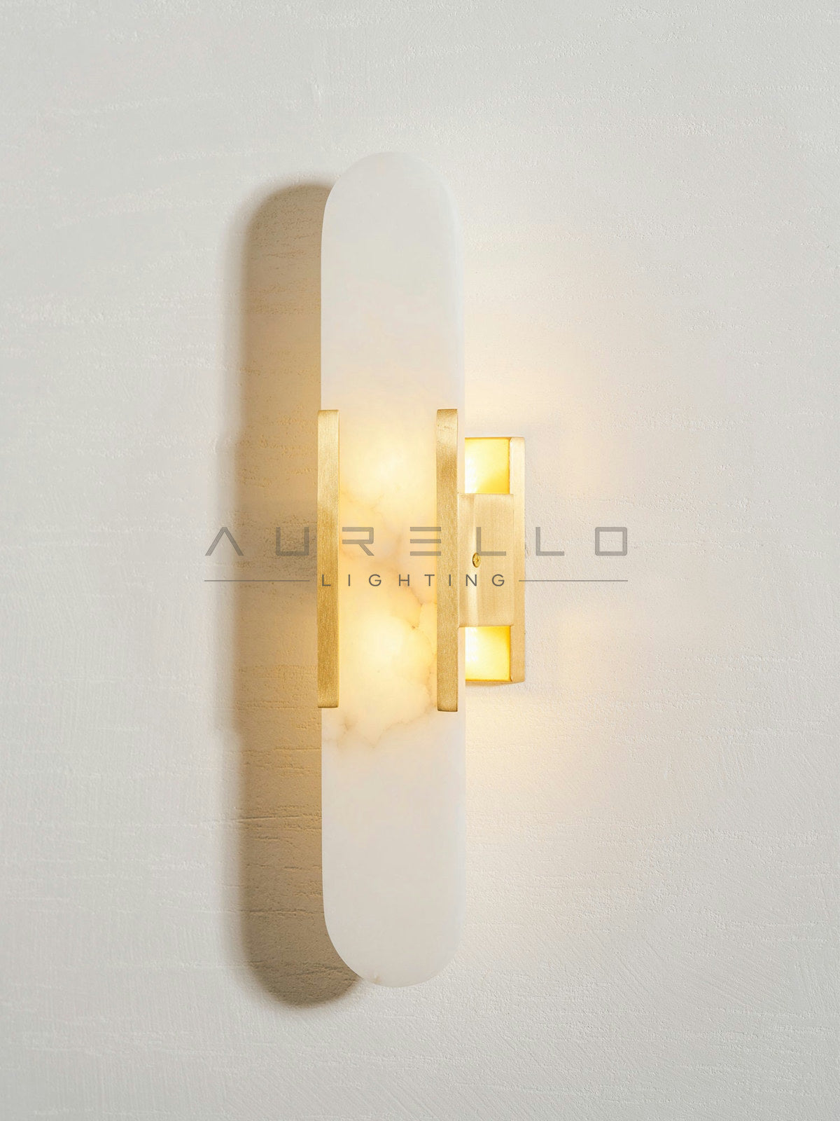 Oblong Alabaster Wall Sconce